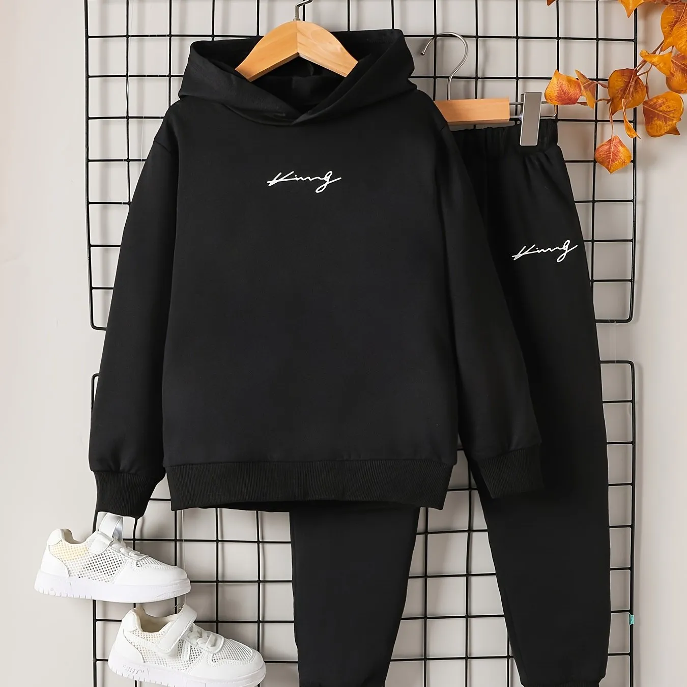 Boys Casual Sportswear Set Hoodie  Sweatpants