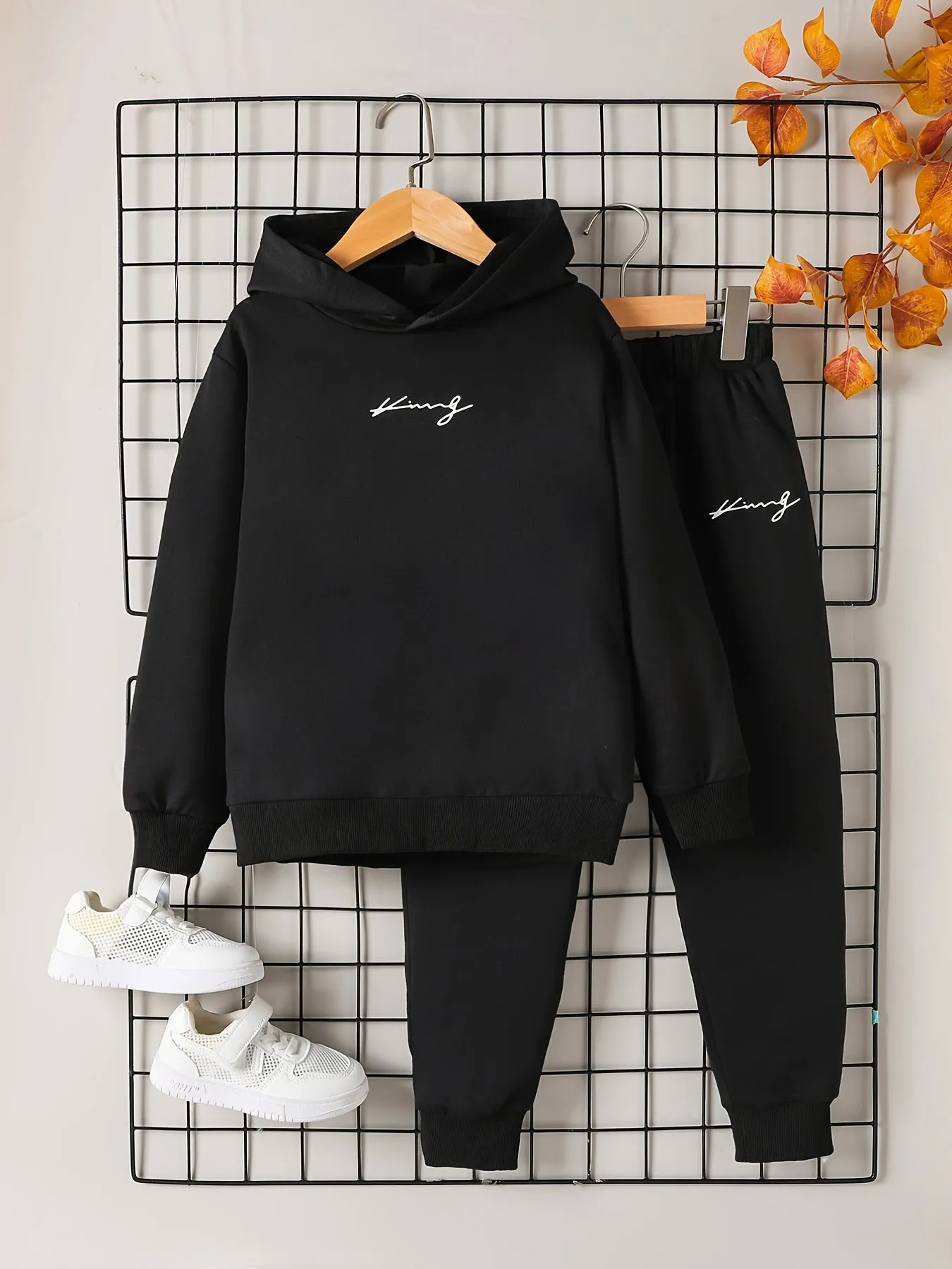 Boys Casual Sportswear Set Hoodie  Sweatpants