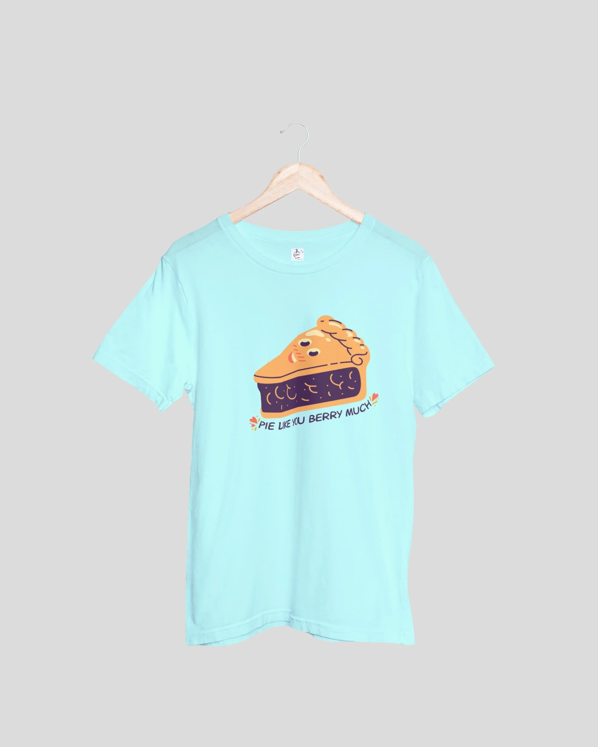 Bread and Pie Couple T-shirts - Mint and Baby Pink Oversized Fit Unisex T-Shirt