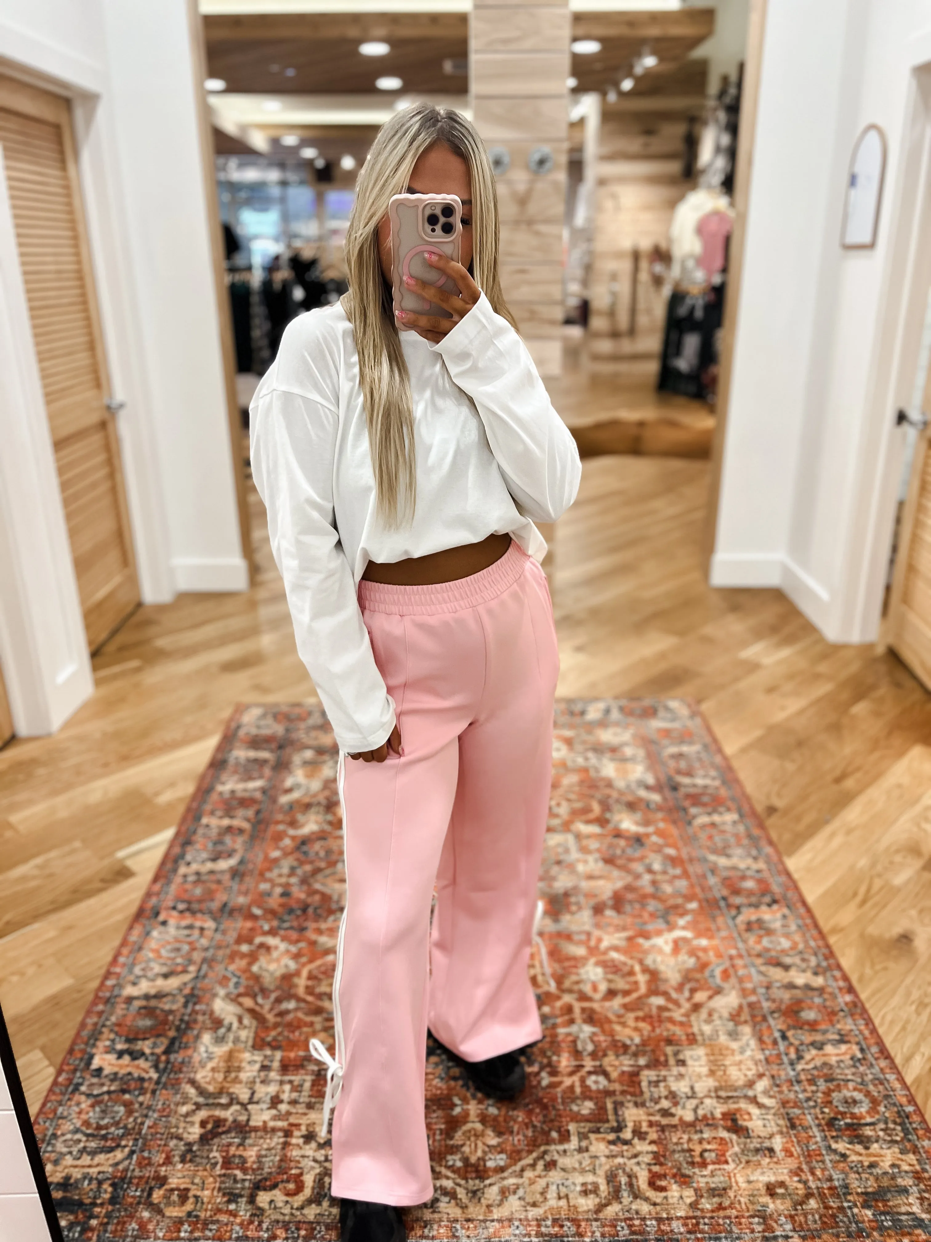 Bree Pink Bow Track Pants