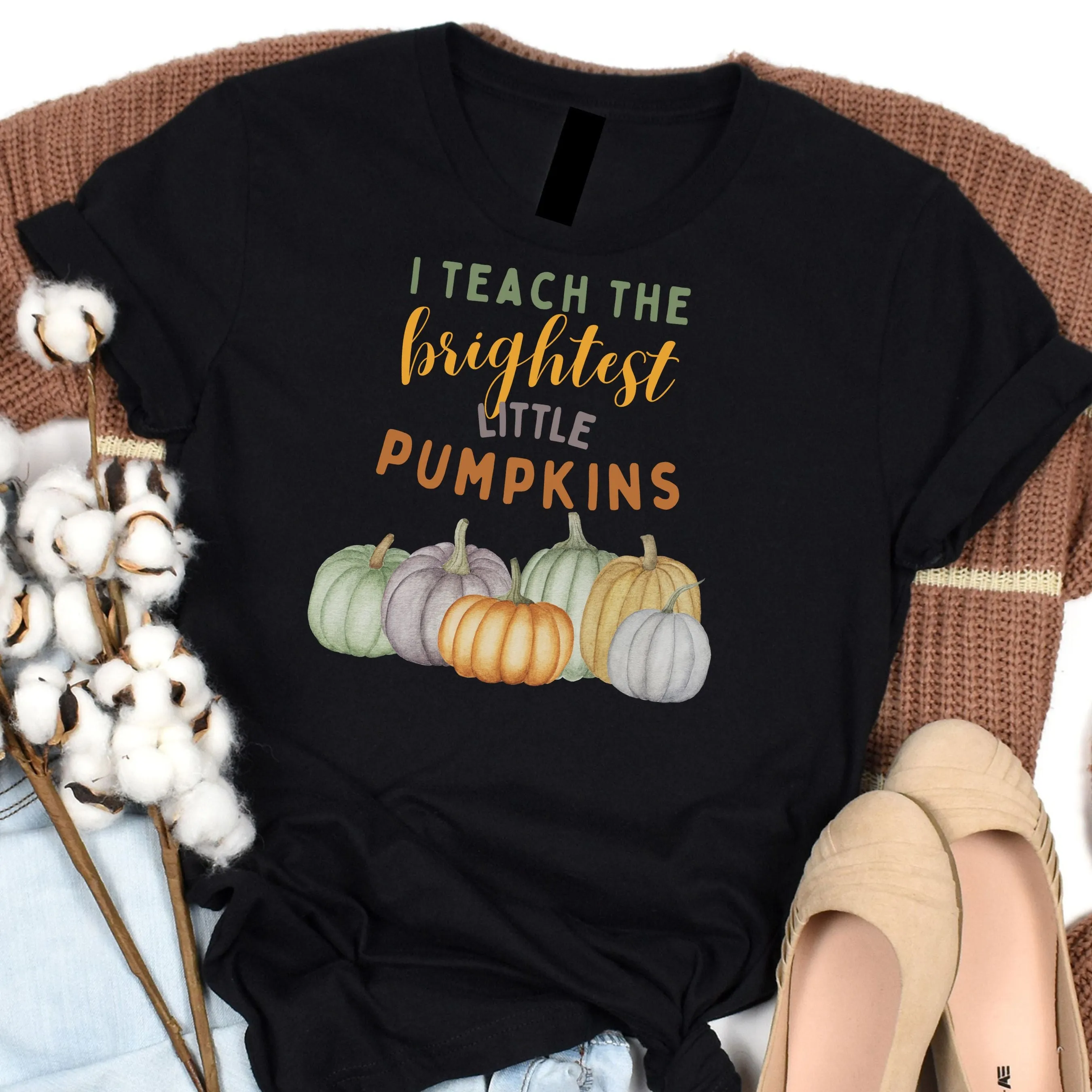 Brightest Little Pumpkins Teacher Shirt