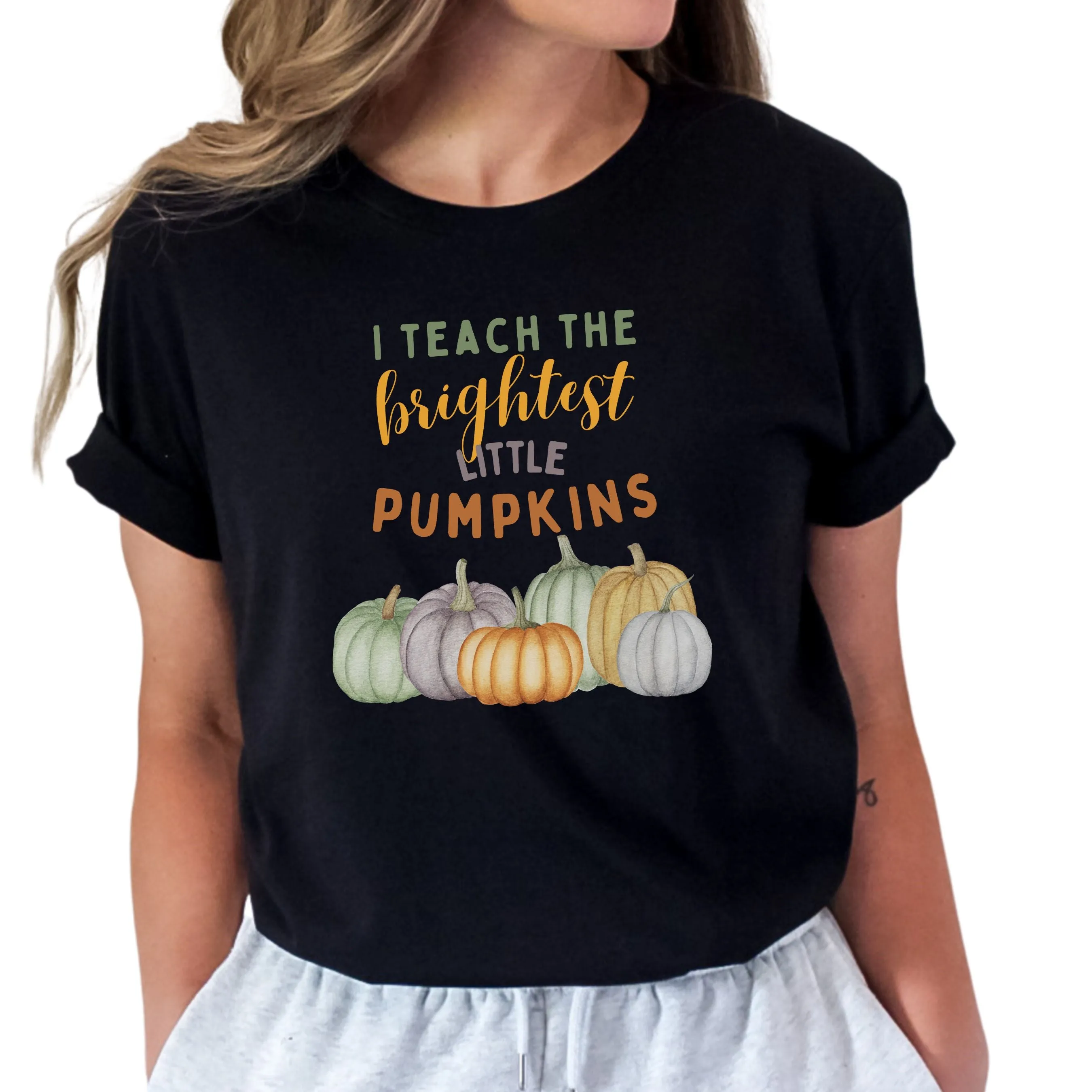 Brightest Little Pumpkins Teacher Shirt