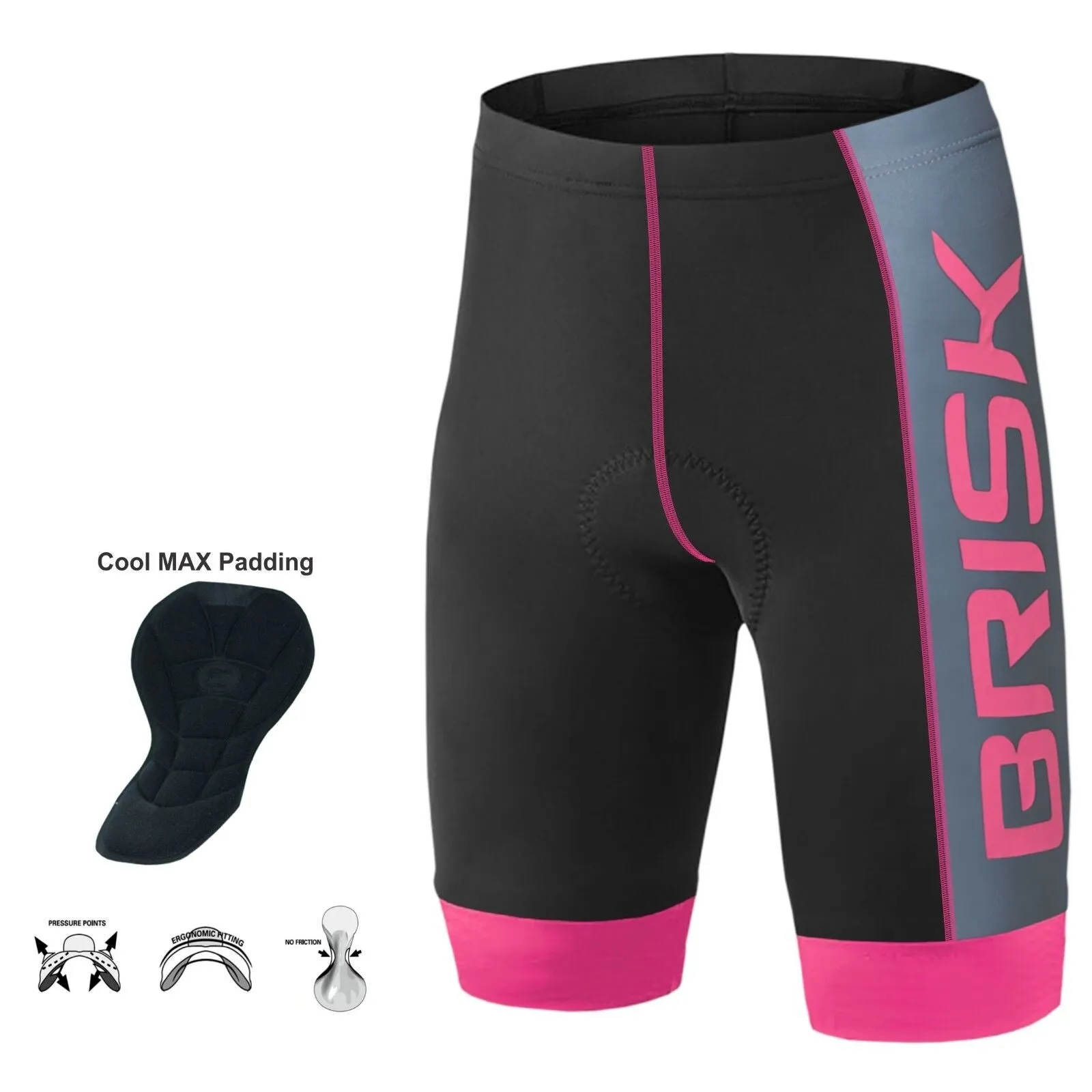 Brisk Bike Compression Padded Cycling Shorts Cycling Shorts for Biking & Hiking, mens bike shorts padded,mountain bike shorts with padding, mens cycling compression shorts, bike riding shorts with padding