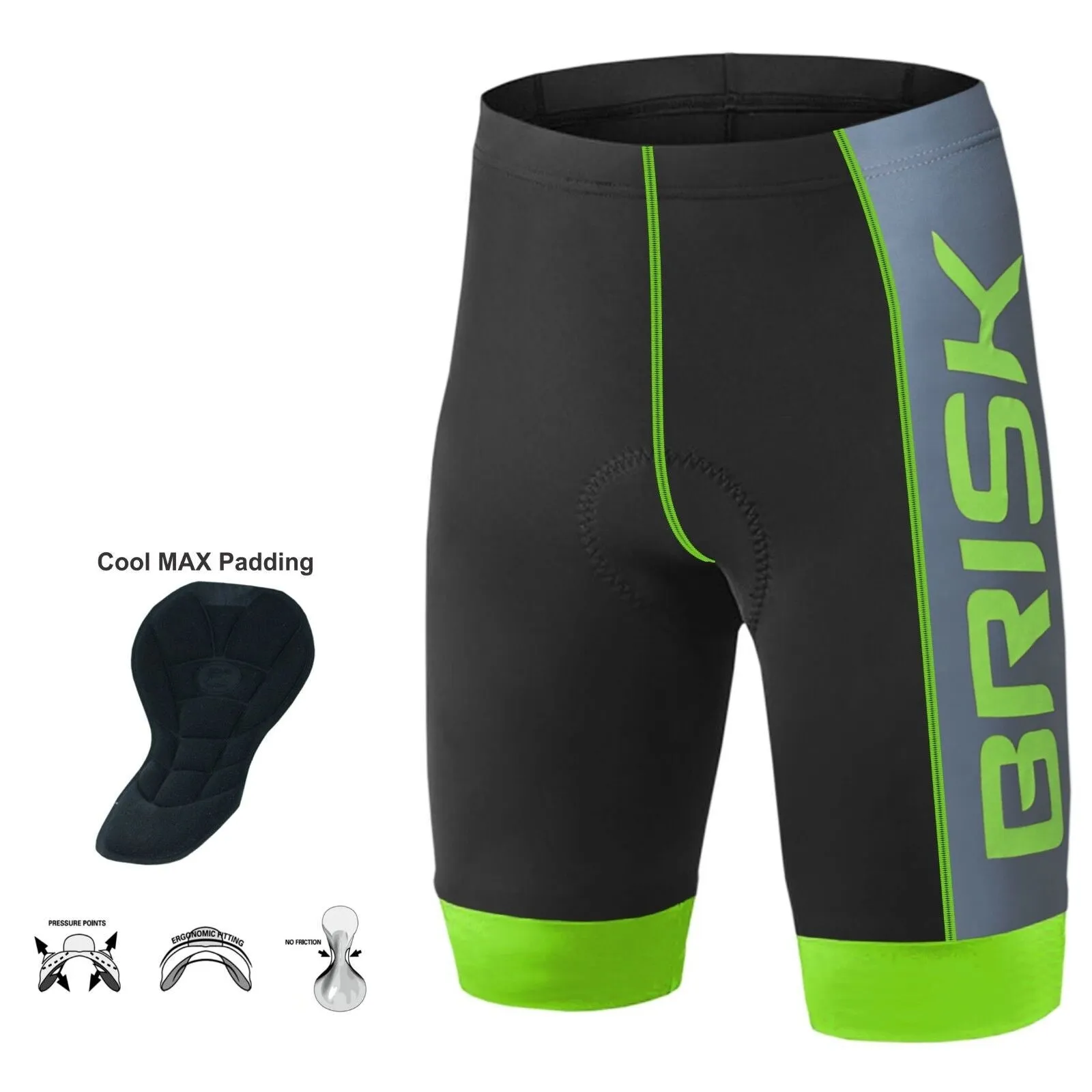 Brisk Bike Compression Padded Cycling Shorts Cycling Shorts for Biking & Hiking, mens bike shorts padded,mountain bike shorts with padding, mens cycling compression shorts, bike riding shorts with padding