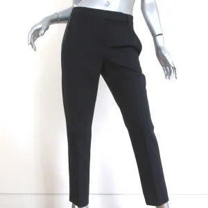 Brunello Cucinelli Monili-Beaded Pants Black Stretch Wool Size US 4