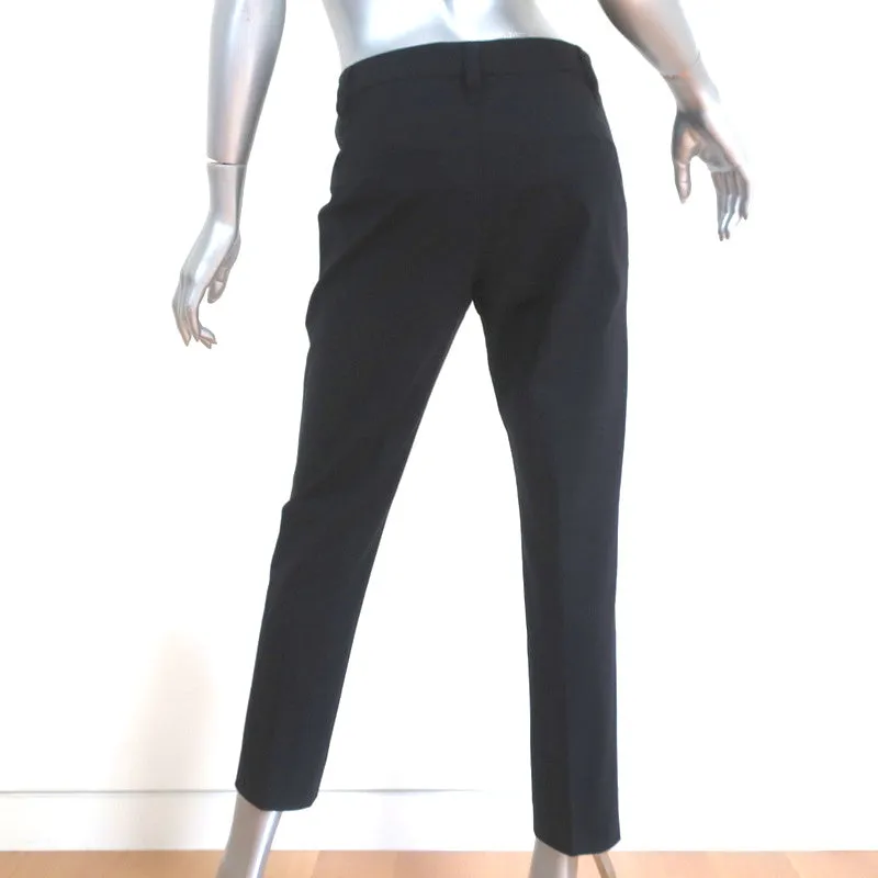 Brunello Cucinelli Monili-Beaded Pants Black Stretch Wool Size US 4