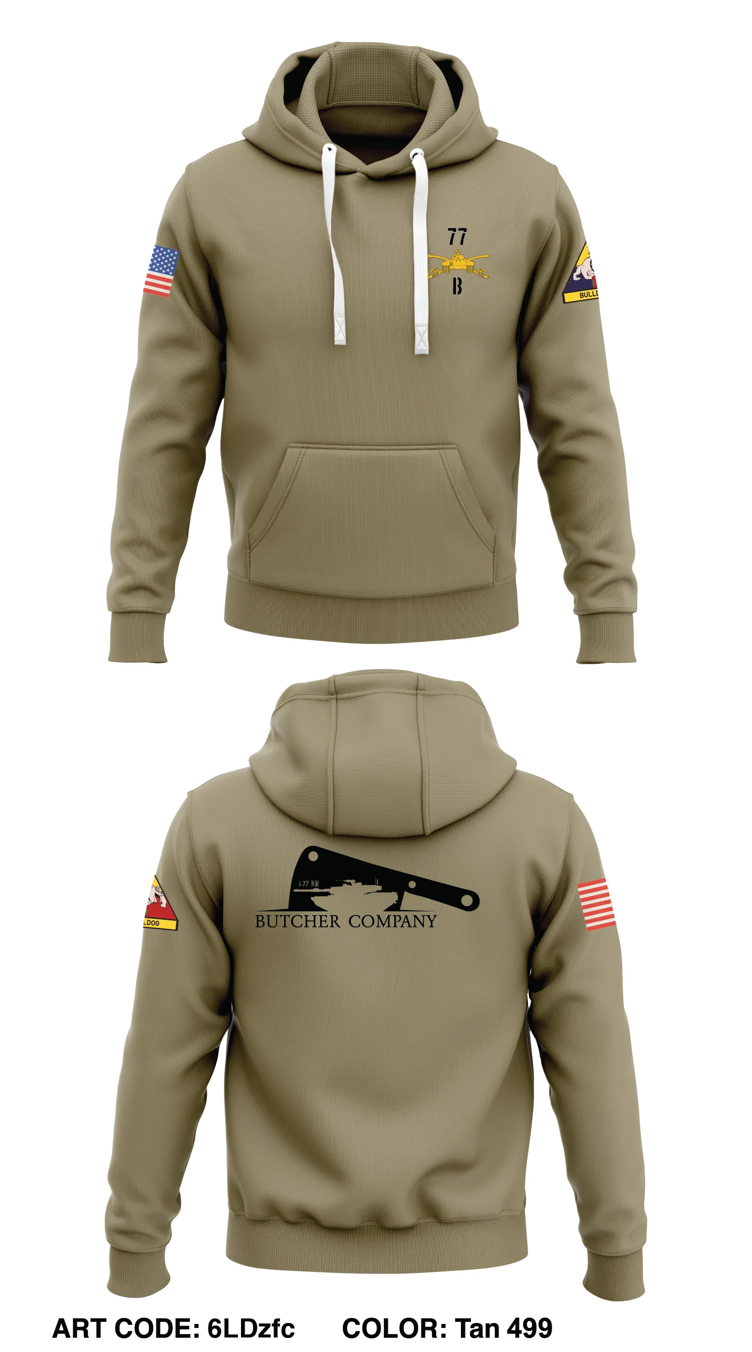 Butcher Co, 1-77 AR Core Men's Hooded Performance Sweatshirt - 6LDzfc