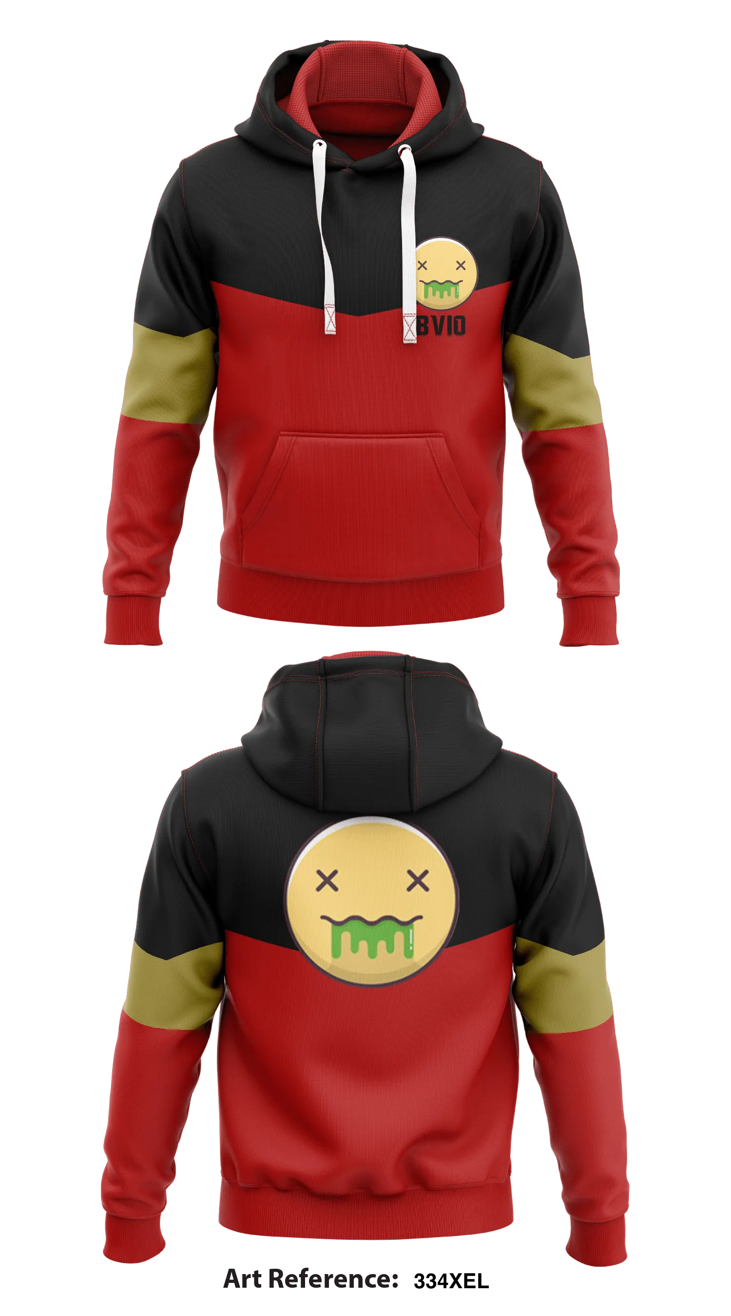 Bvio Store 1  Core Men's Hooded Performance Sweatshirt - 334xEL