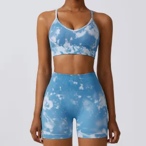 Camouflage Printing Seamless Yoga Suit Quick-drying High Waist Running Workout Clothes