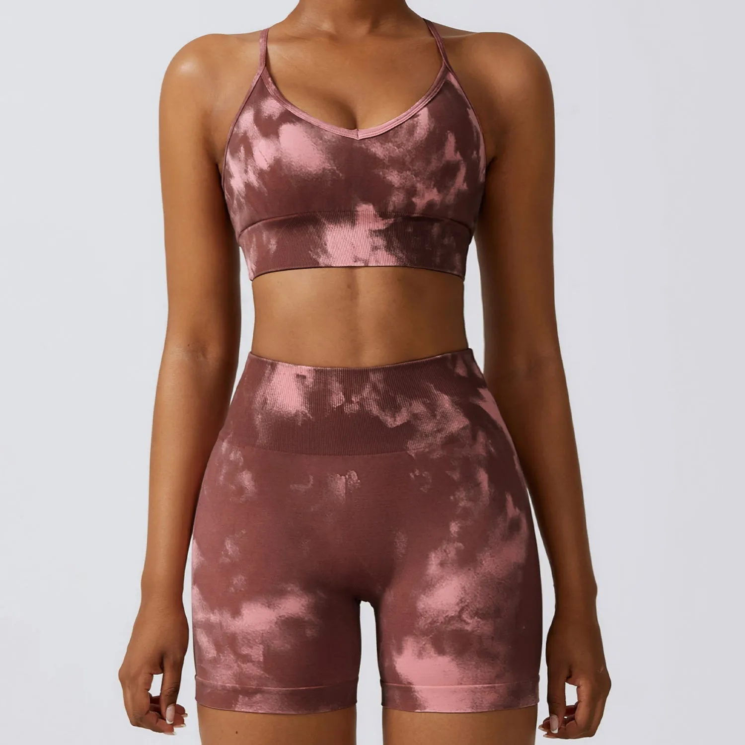 Camouflage Printing Seamless Yoga Suit Quick-drying High Waist Running Workout Clothes