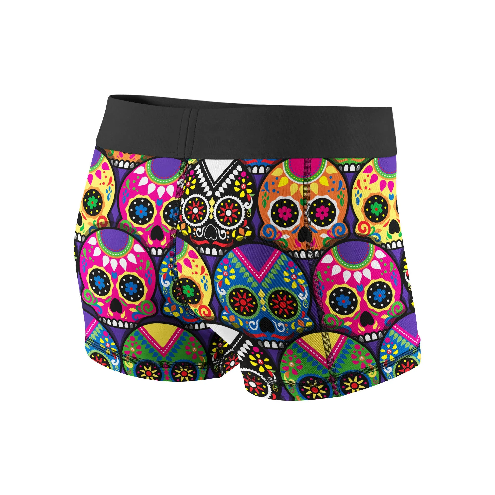 Candy Colored Sugar Skulls Fitness Shorts