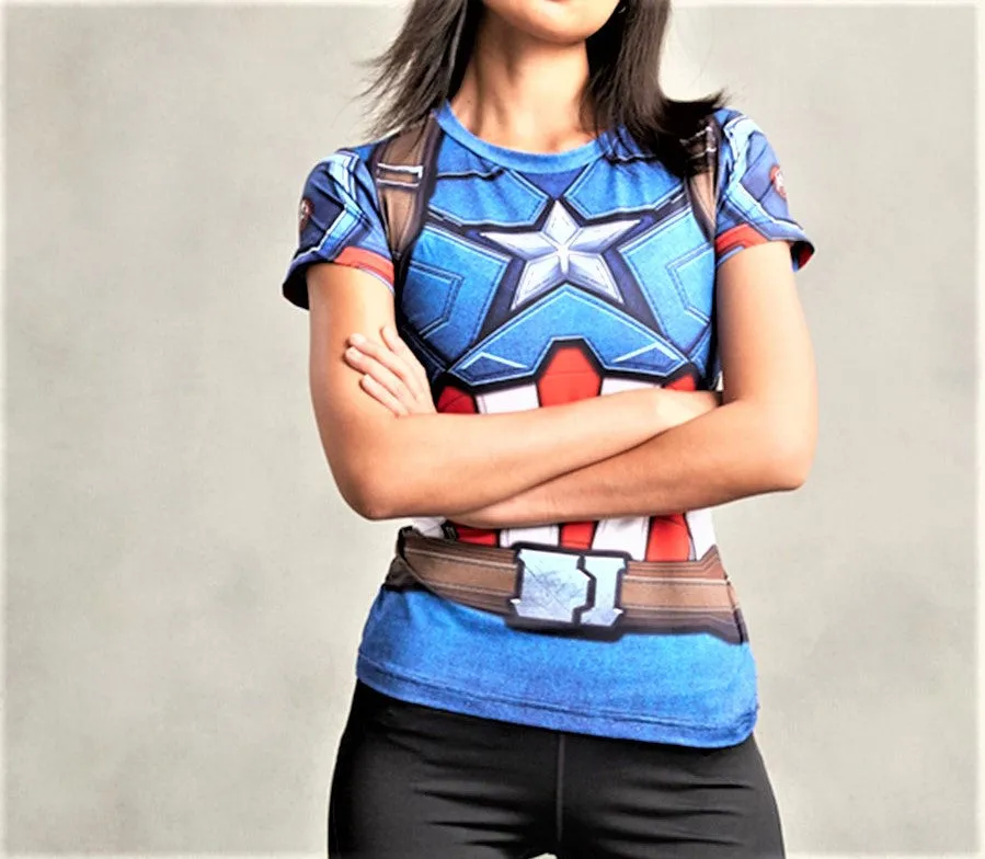 CAPTAIN AMERICA Women's Gym T-Shirt