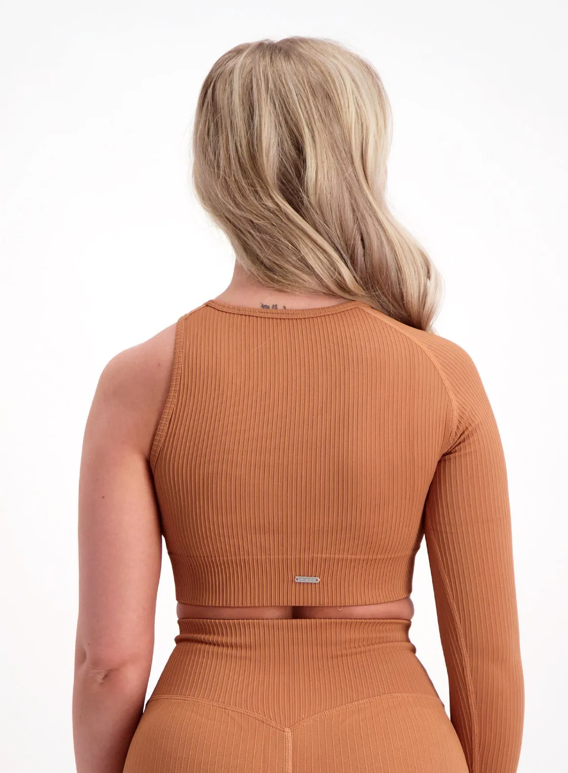 Cayenne Ribbed Seamless Cutout Crop Long Sleeve
