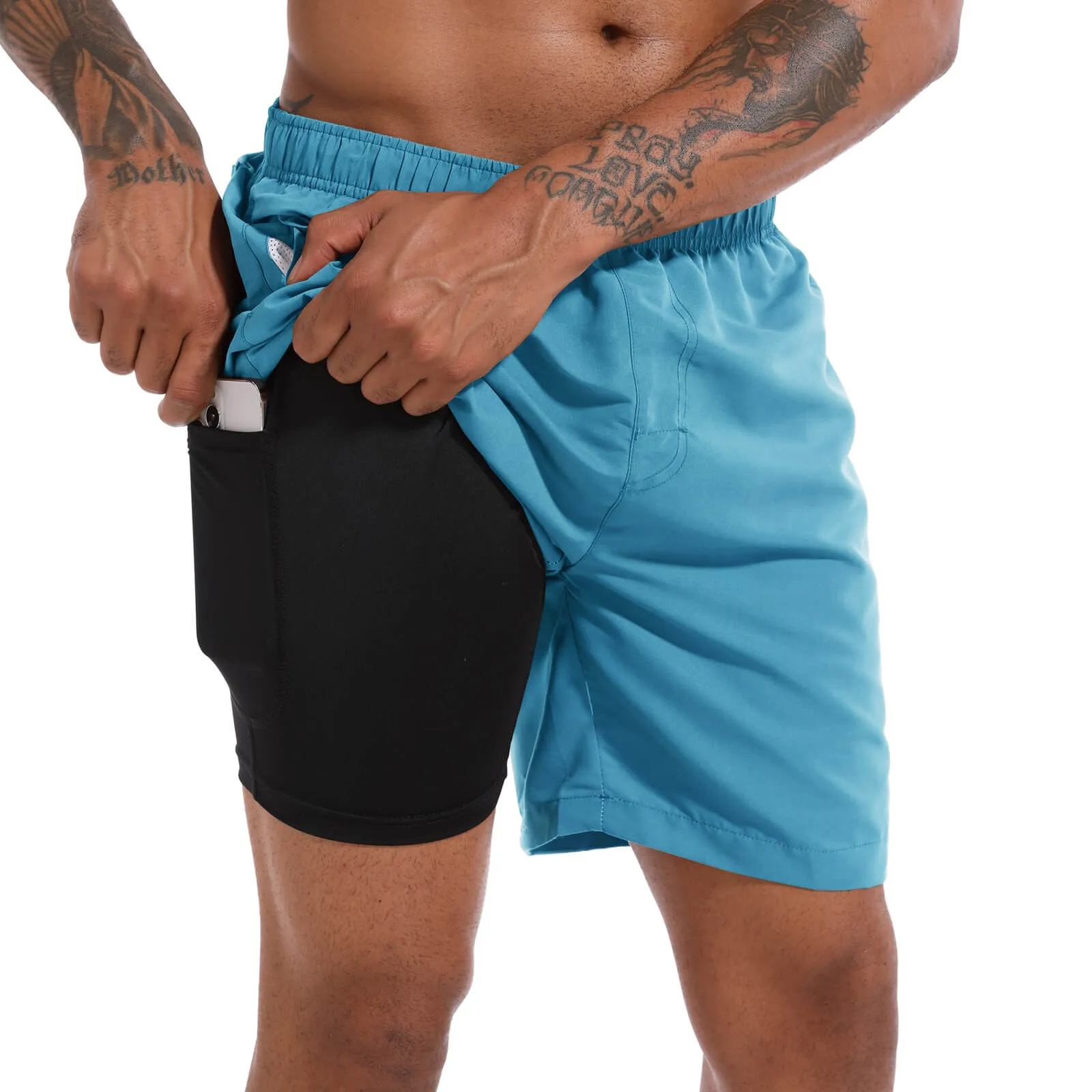 CHEXPEL SWIM TRUNKS WITH COMPRESSION LINER 418