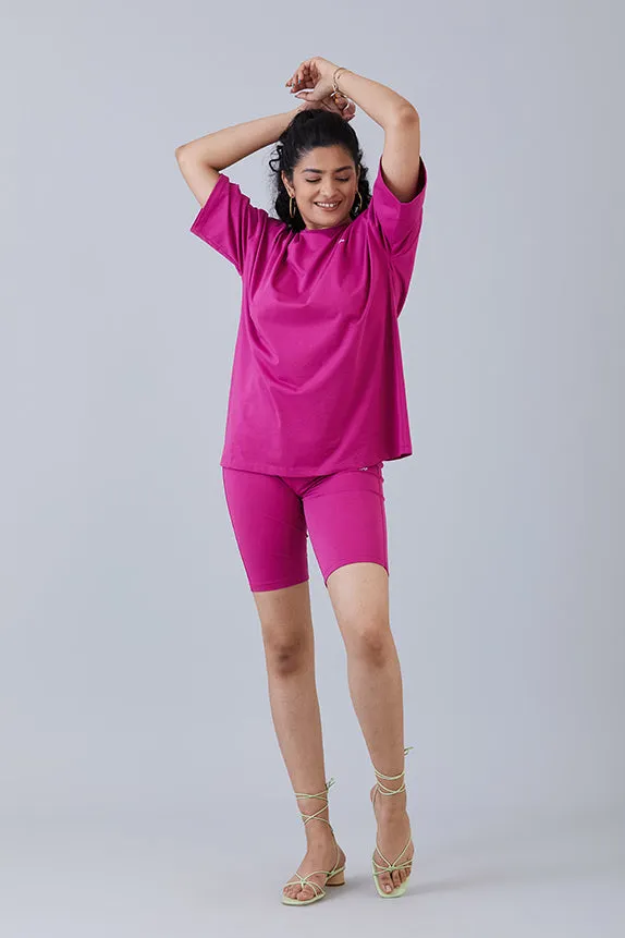 Chill Out Oversized Tops Festival Fuchsia