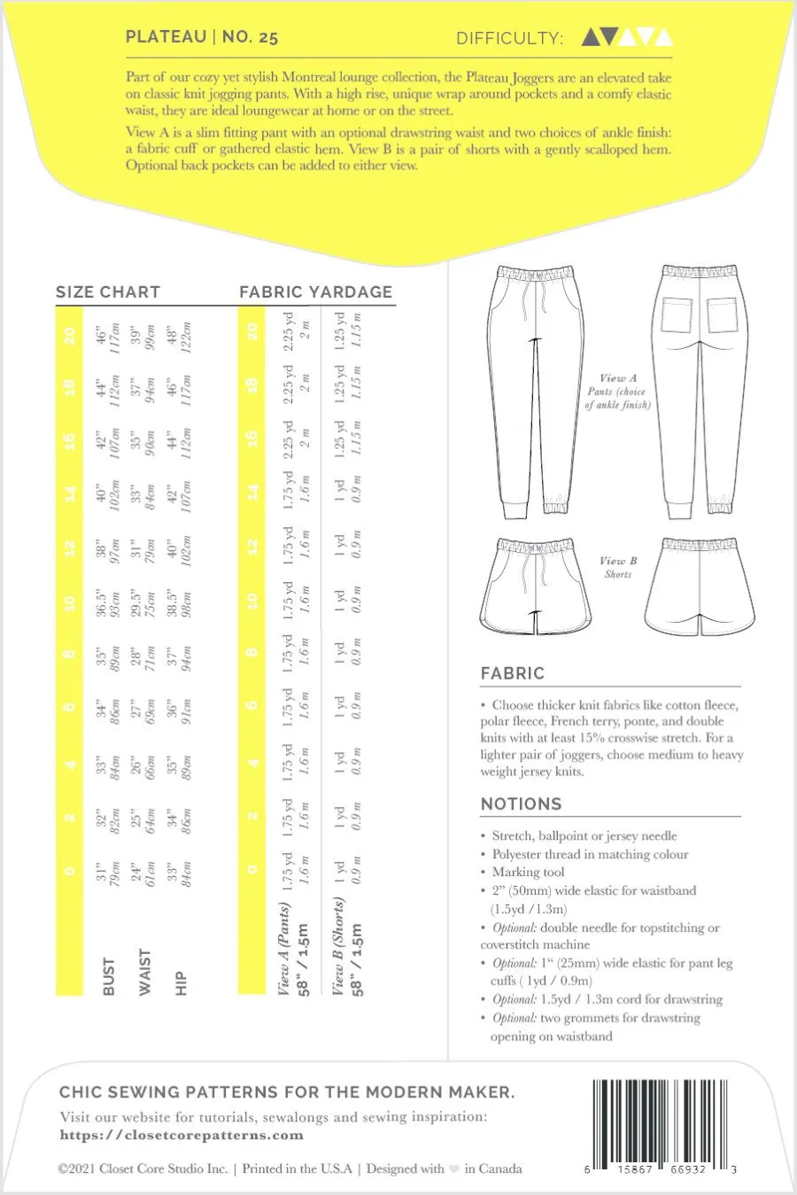 Closet Core - Plateau Joggers