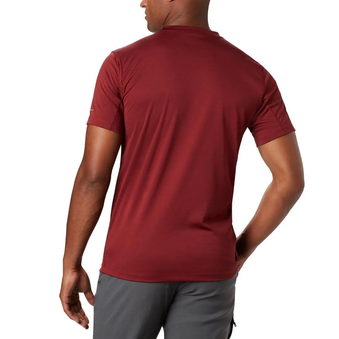 Columbia Men Maroon Zero Rules Short Sleeve T-Shirt