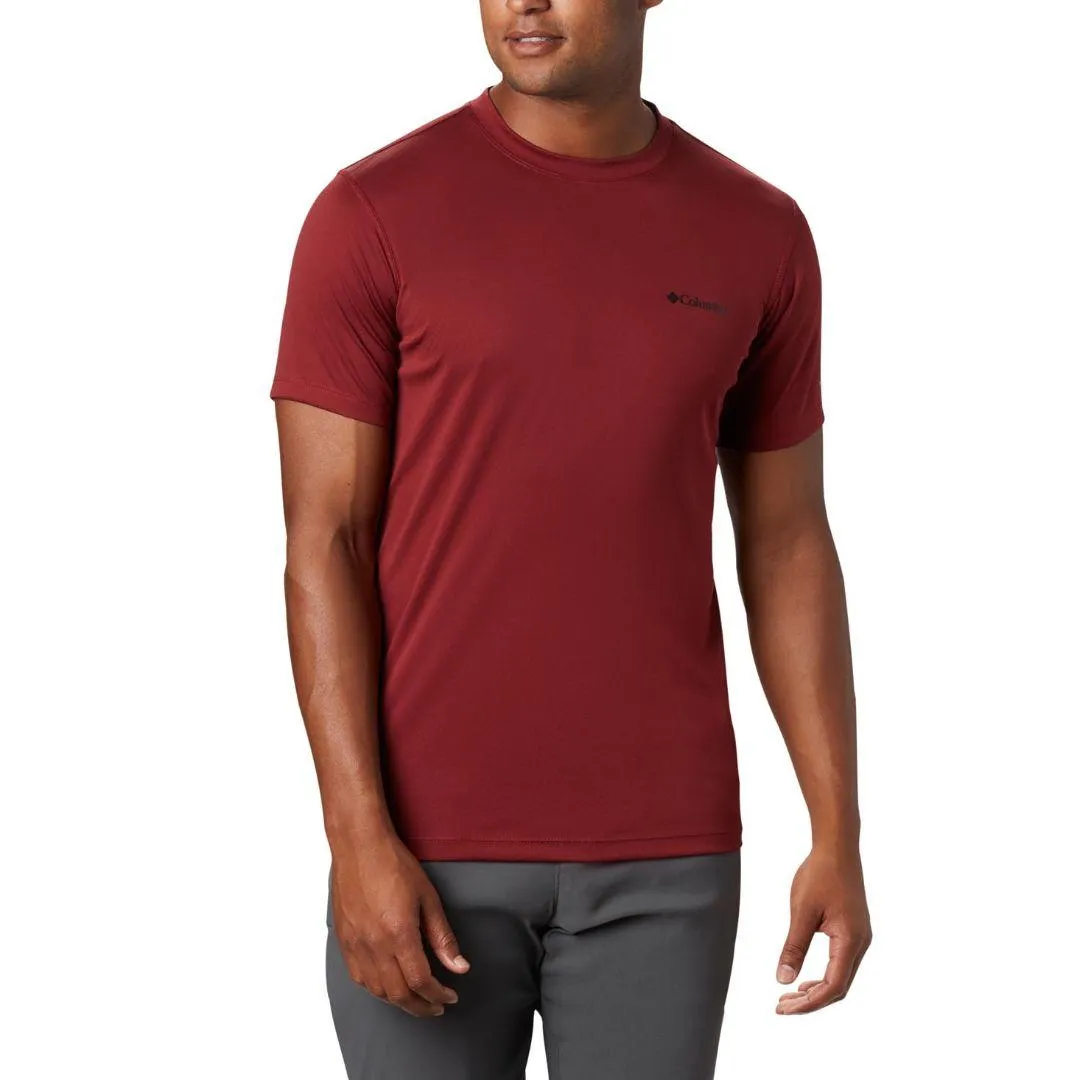 Columbia Men Maroon Zero Rules Short Sleeve T-Shirt