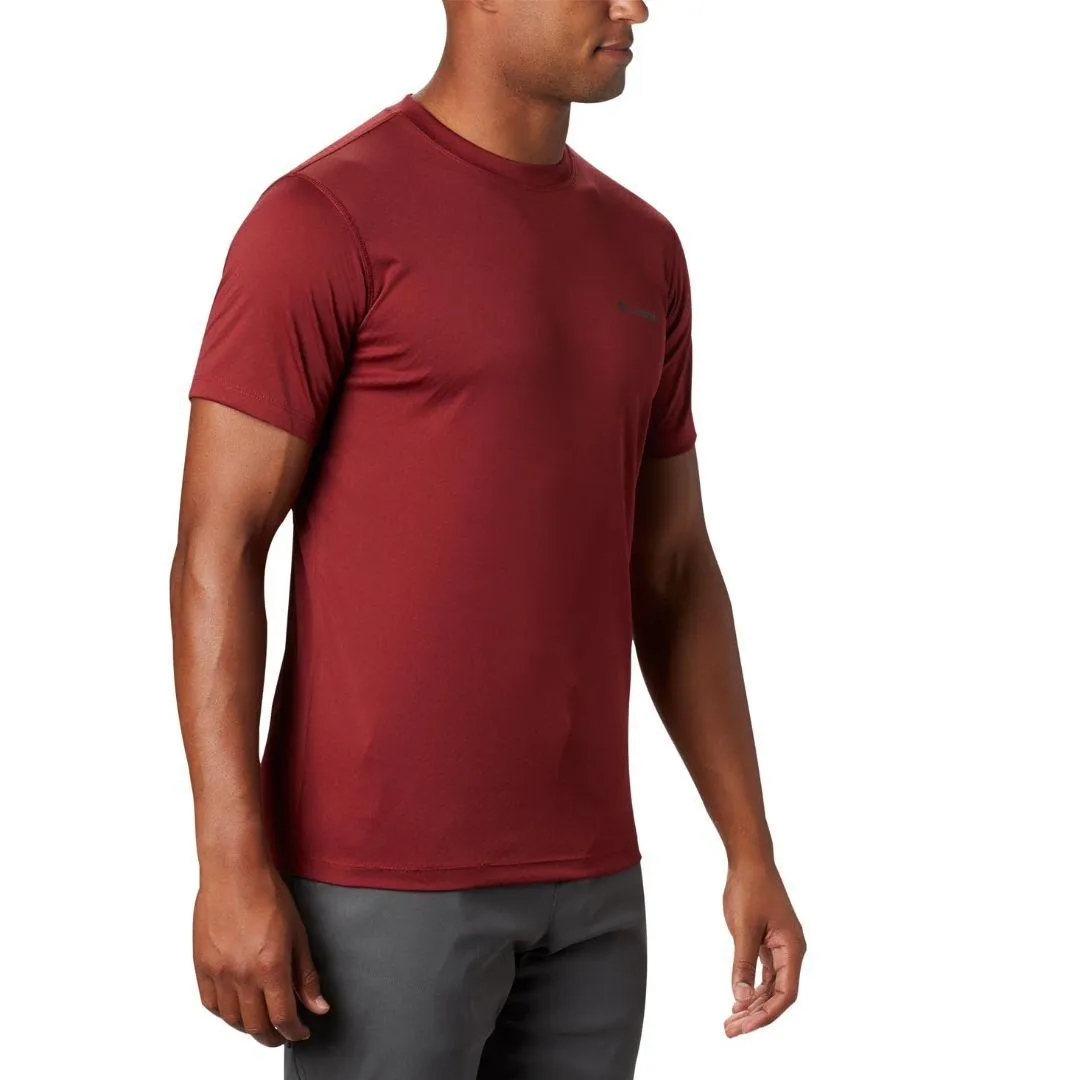 Columbia Men Maroon Zero Rules Short Sleeve T-Shirt