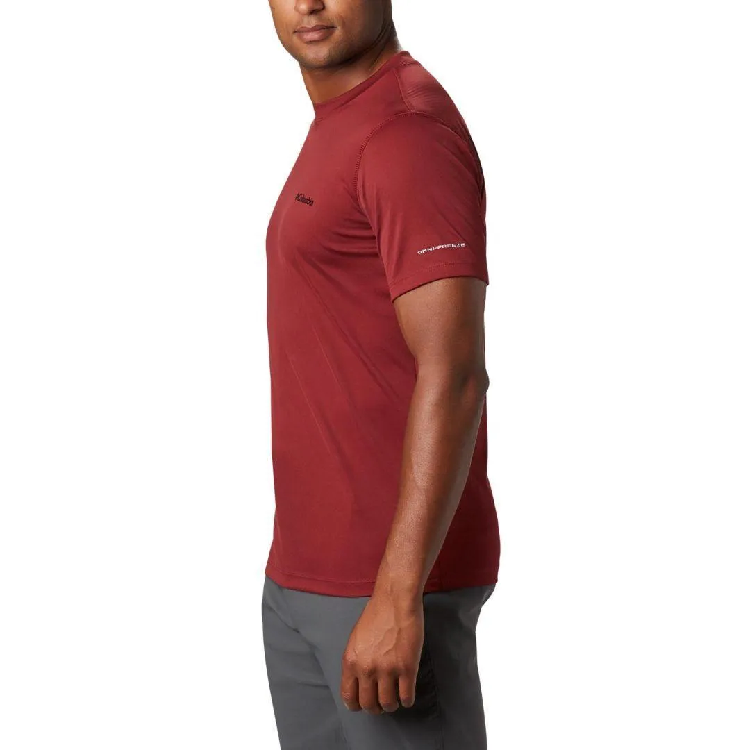 Columbia Men Maroon Zero Rules Short Sleeve T-Shirt