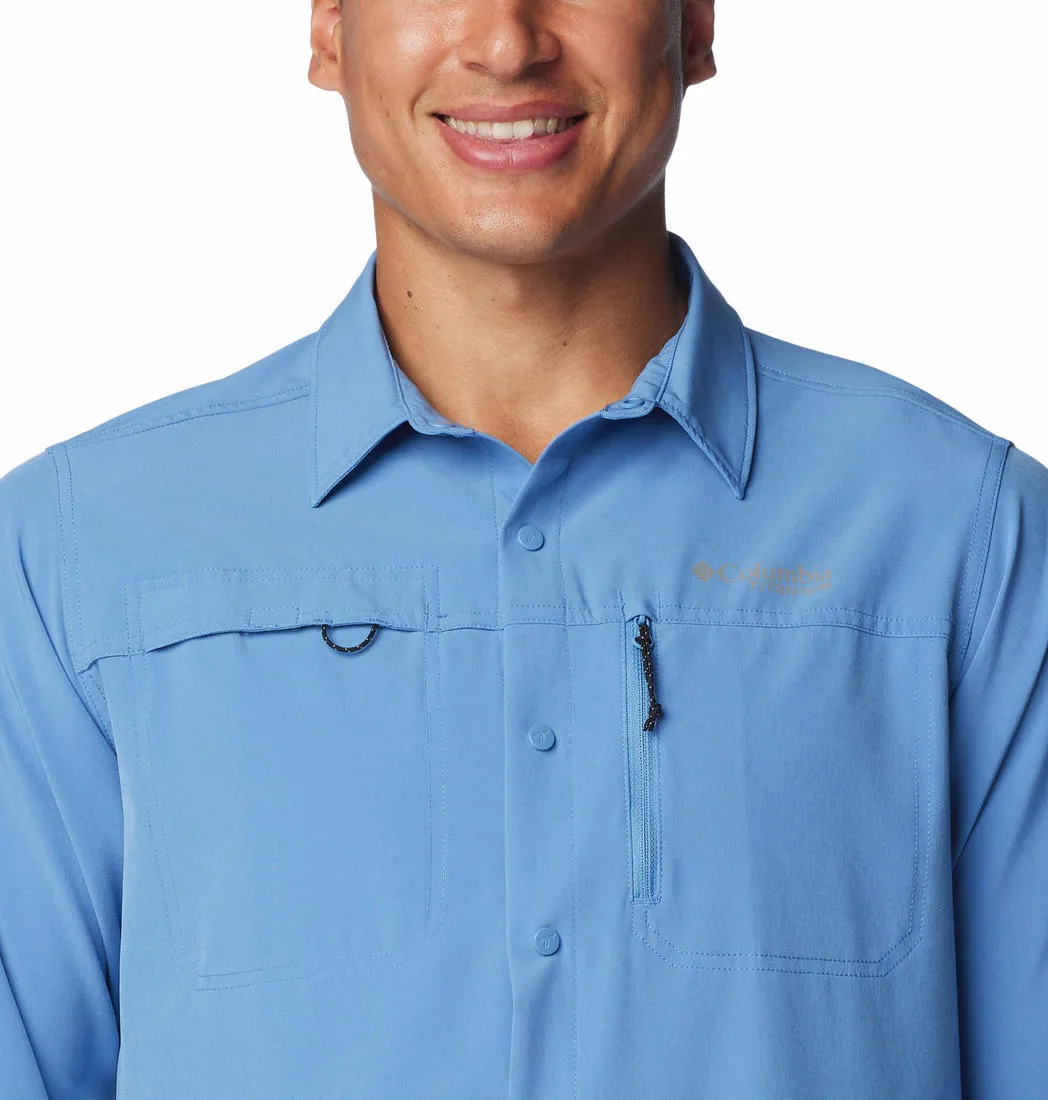 Columbia Men Navy Blue Columbia Men Summit Valley Woven Long Sleeve Shirt