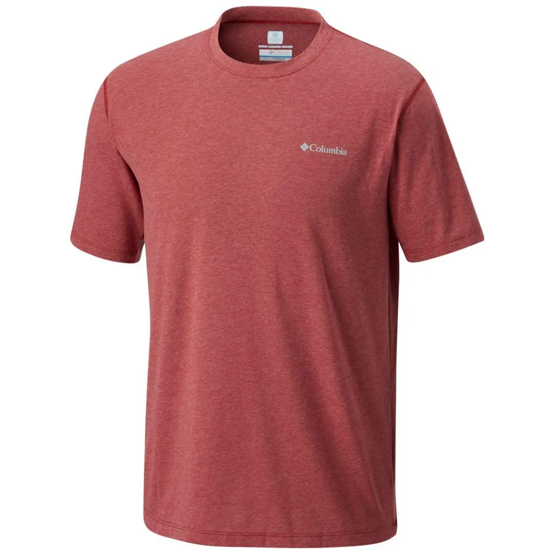 Columbia Men Red Silver Ridge Zero Short Sleeve T-Shirt
