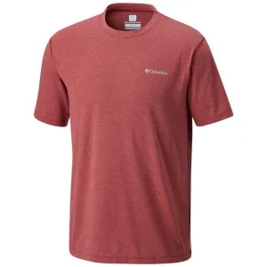 Columbia Men Red Silver Ridge Zero Short Sleeve T-Shirt