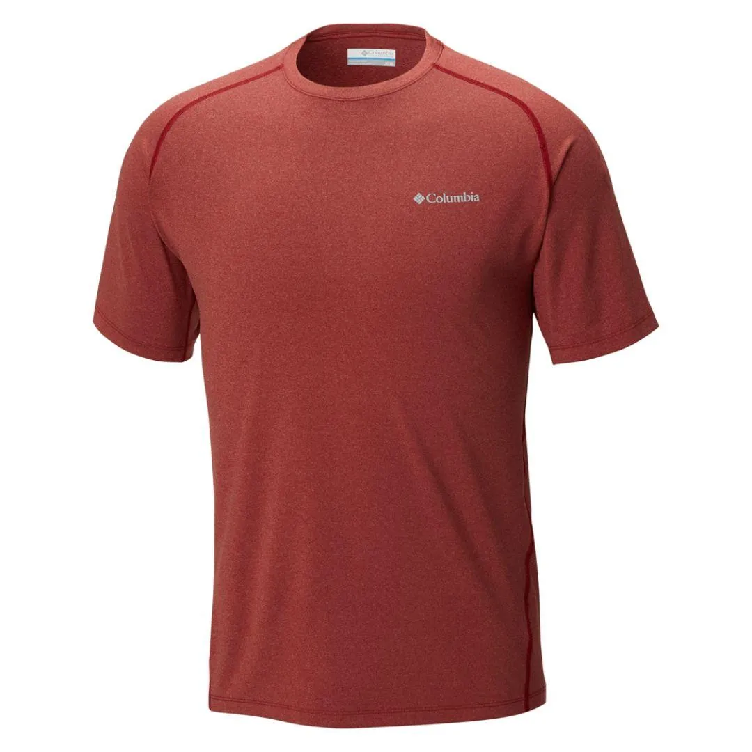 Columbia Men Red Tuk Mountain Mens Short Sleeve T-Shirt