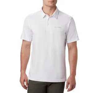 Columbia Men White M Mist Trail SS Polo T-Shirt