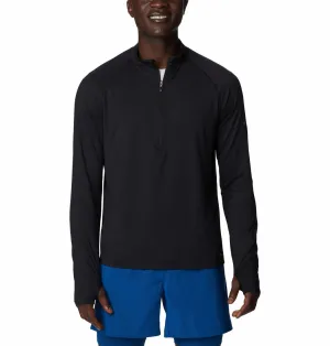 Columbia Mens Black M Endless Trail 1/2 Zip Mesh Long Sleeve