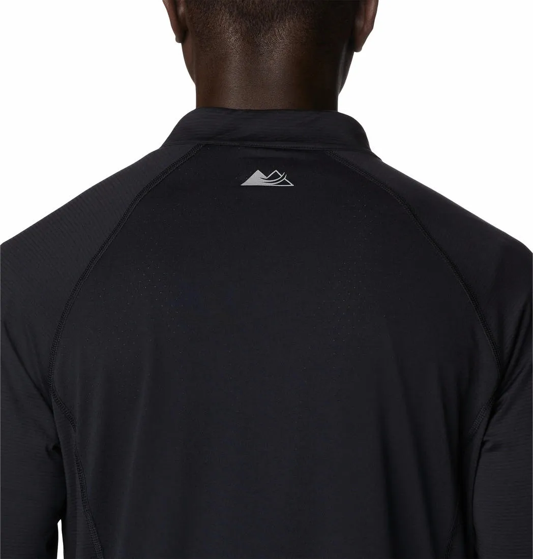 Columbia Mens Black M Endless Trail 1/2 Zip Mesh Long Sleeve