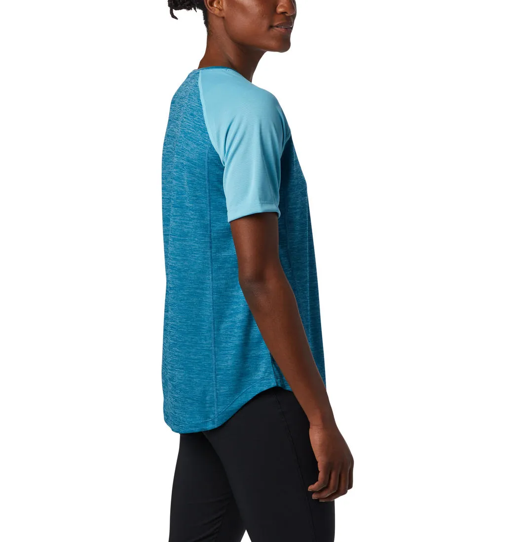 Columbia Women Blue Bryce Peak Short Sleeve T-Shirt