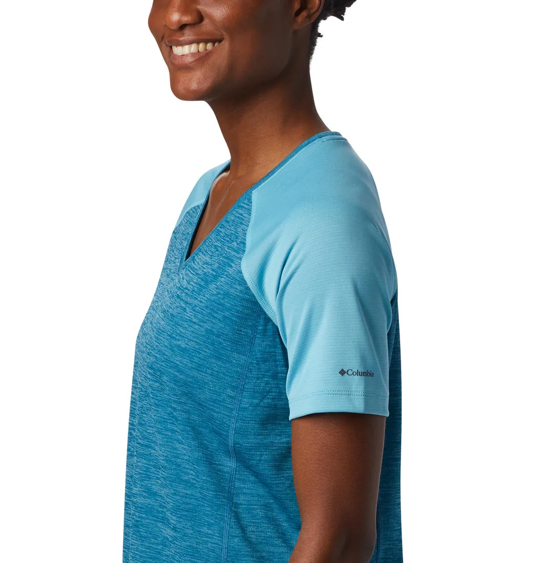 Columbia Women Blue Bryce Peak Short Sleeve T-Shirt