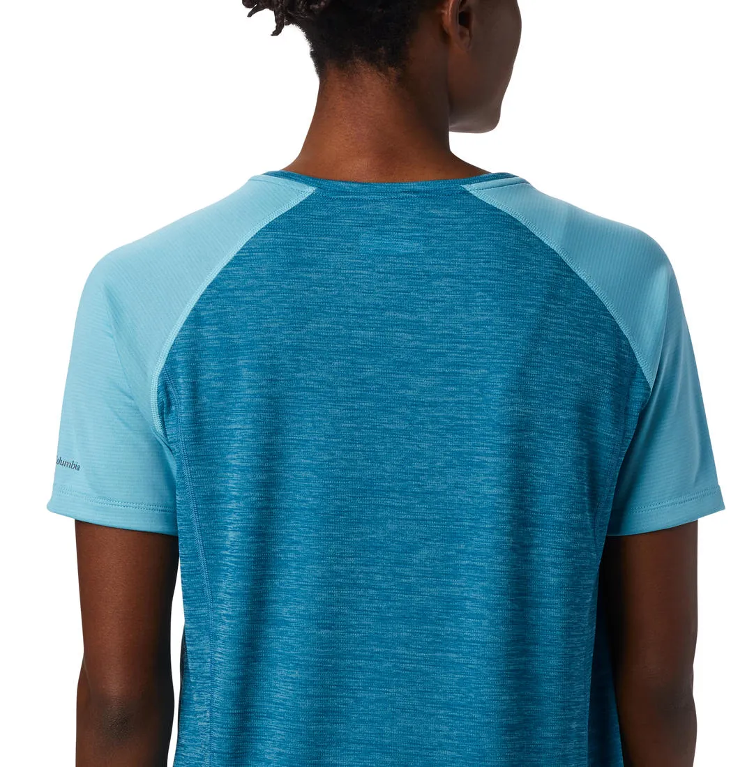 Columbia Women Blue Bryce Peak Short Sleeve T-Shirt