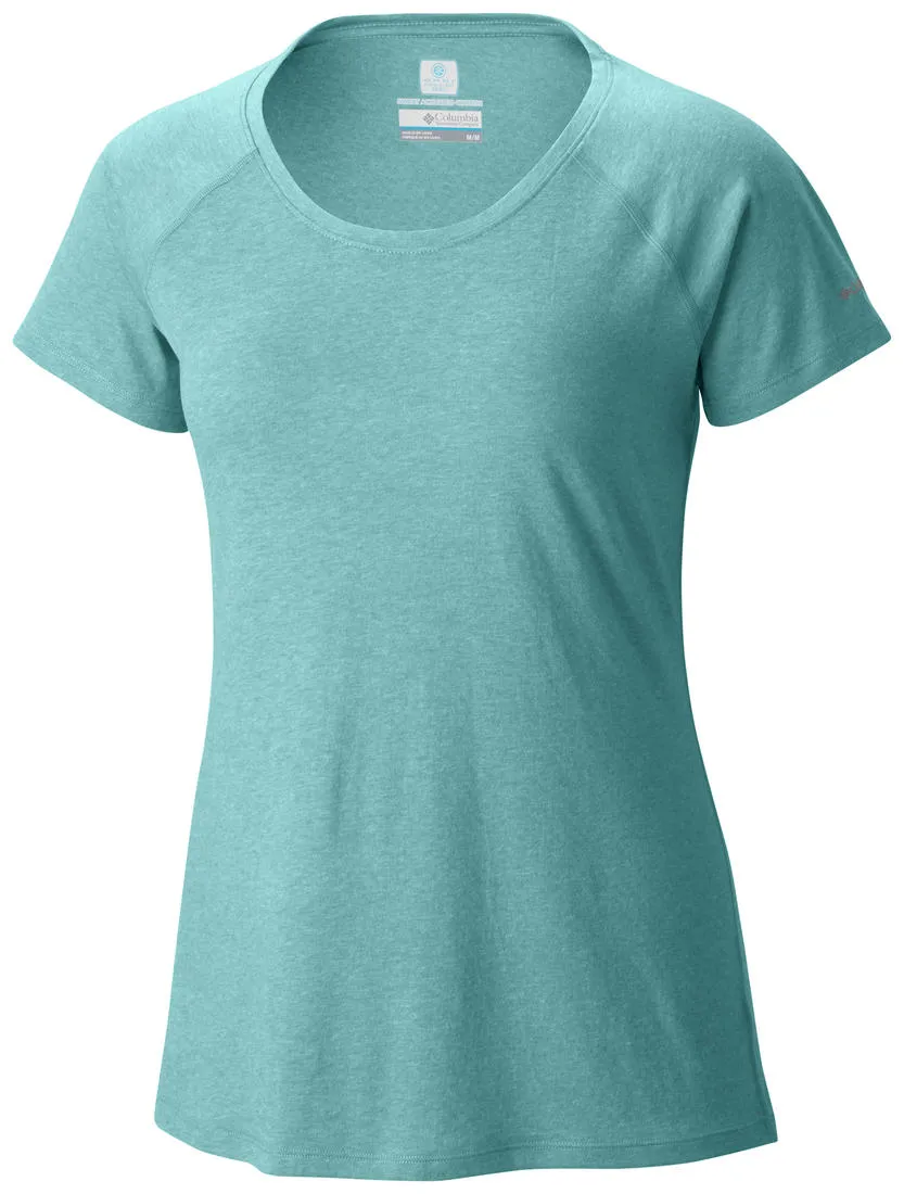 Columbia Women Green Silver Ridge Zero Short Sleeve T-Shirt