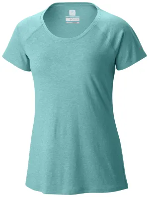 Columbia Women Green Silver Ridge Zero Short Sleeve T-Shirt
