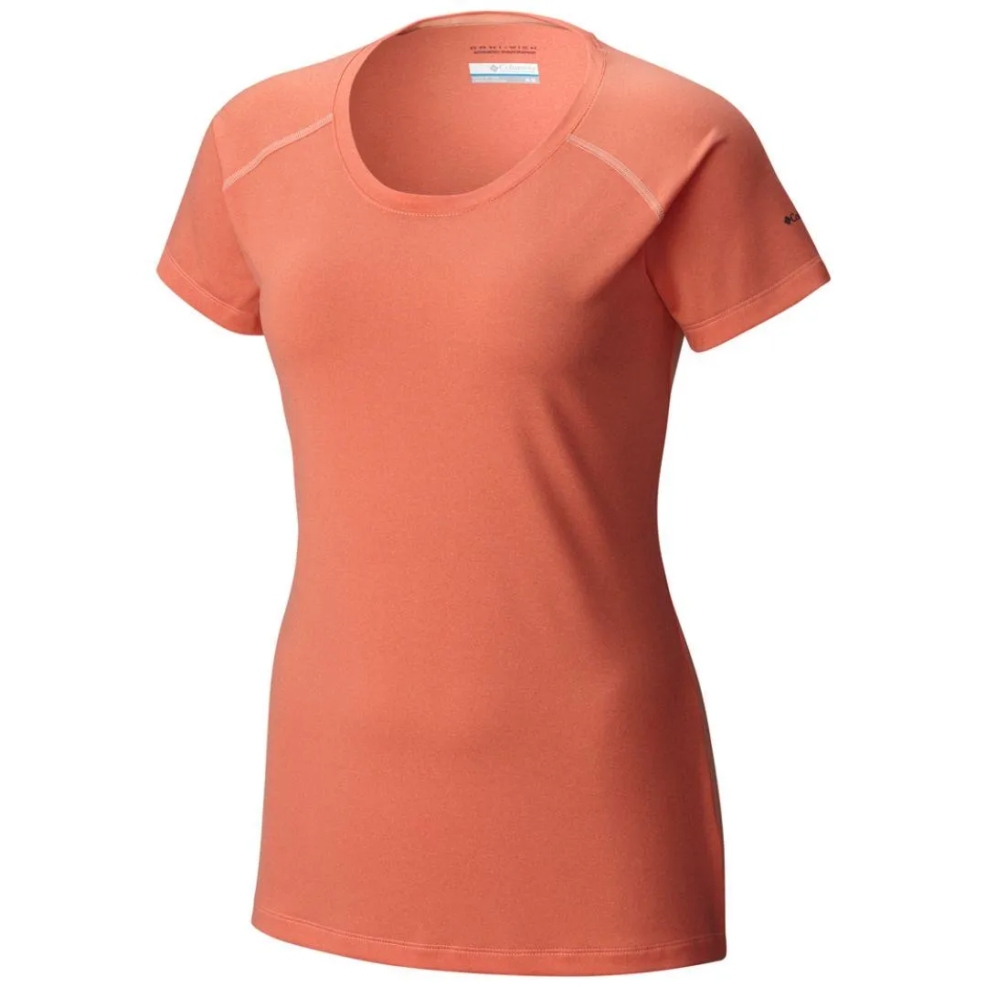 Columbia Women Peach Tuk Mountain Womens Short Sleeve T-Shirt