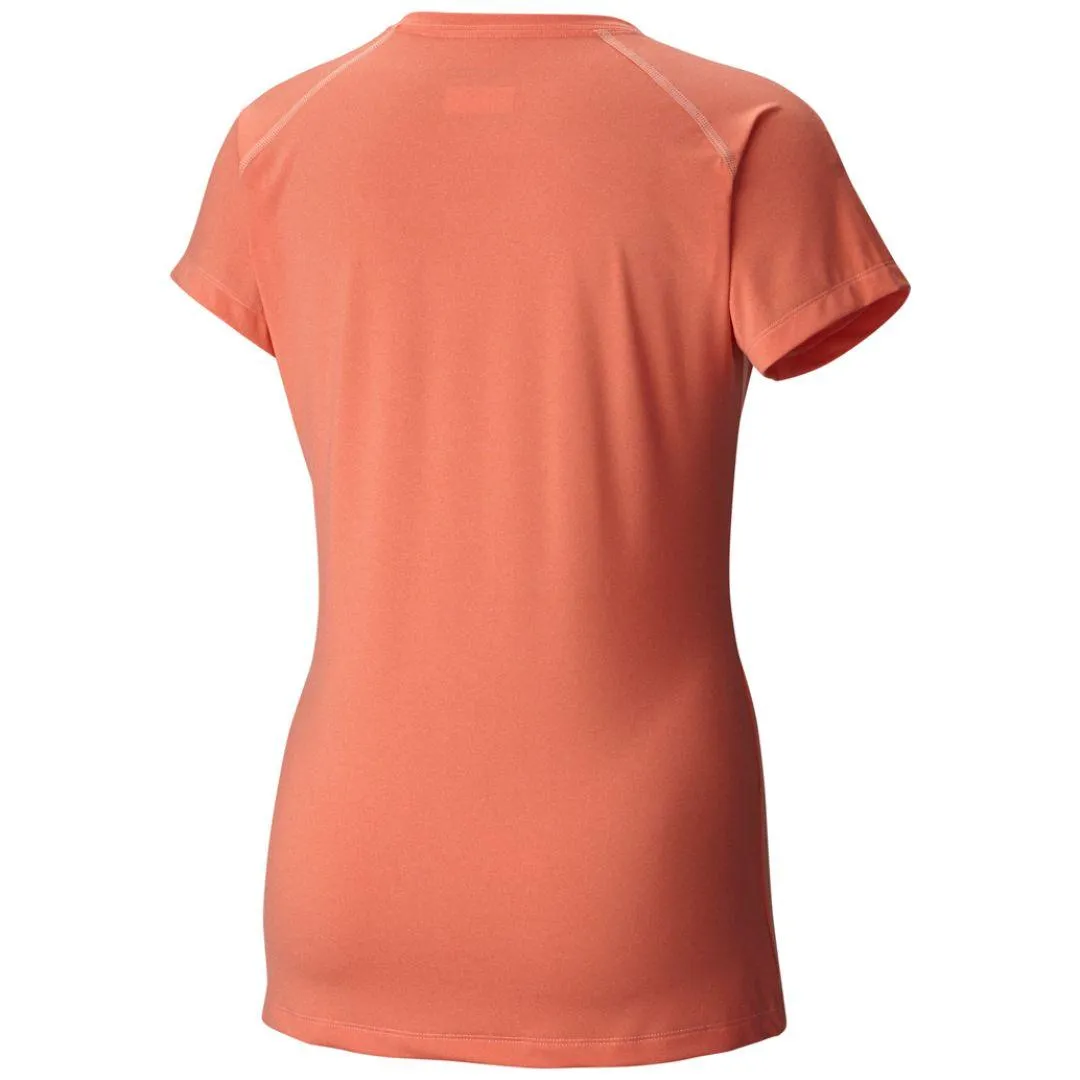 Columbia Women Peach Tuk Mountain Womens Short Sleeve T-Shirt