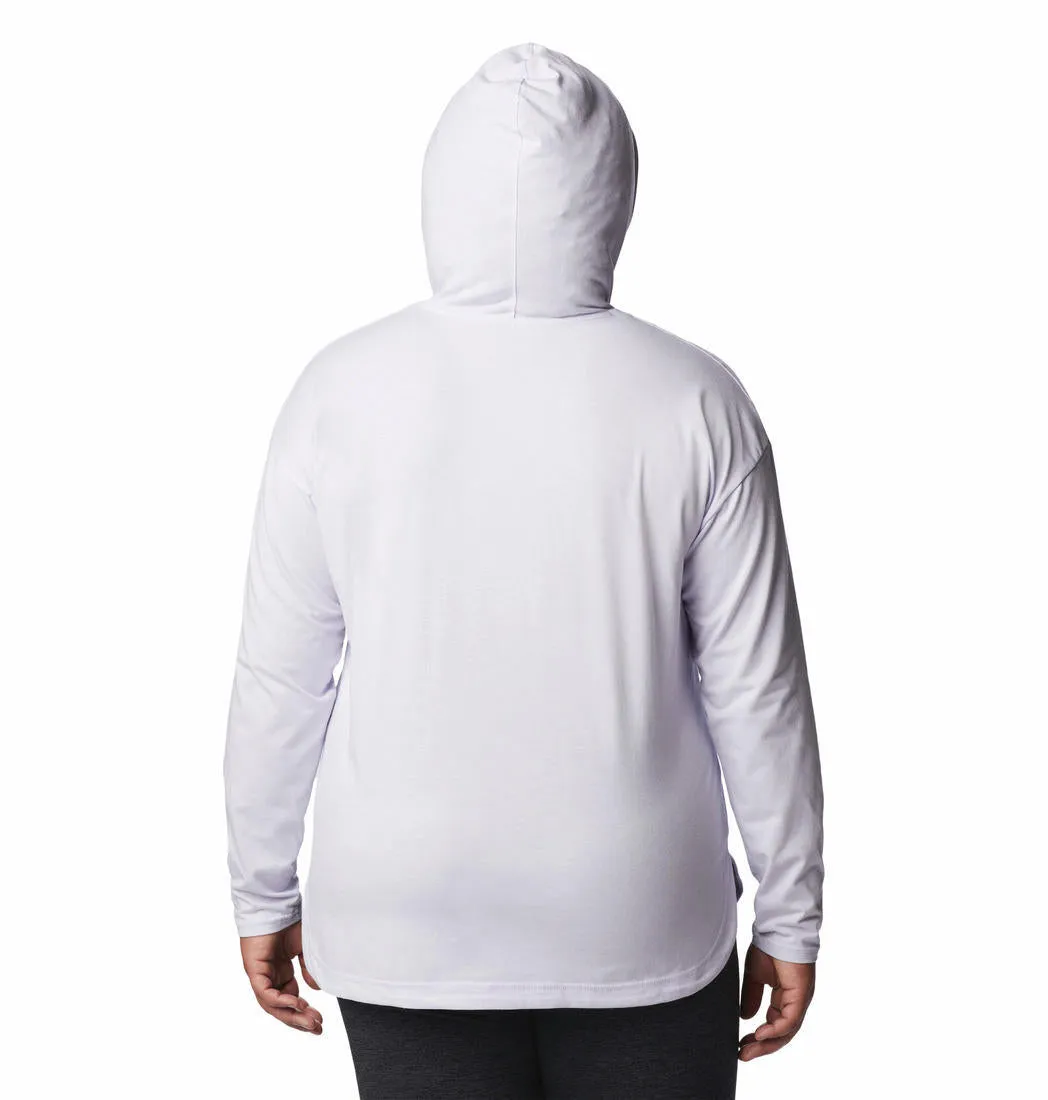 Columbia Women Purple Sun Trek Hooded Pullover T-Shirt