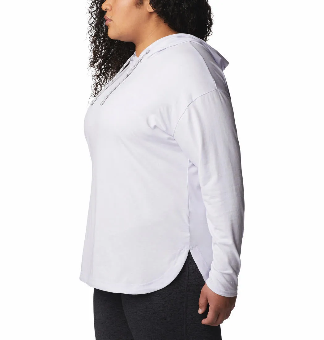 Columbia Women Purple Sun Trek Hooded Pullover T-Shirt