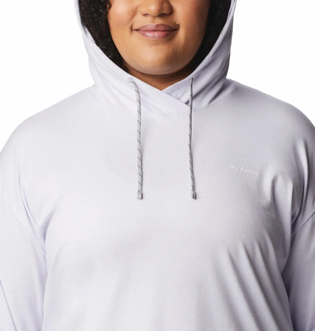 Columbia Women Purple Sun Trek Hooded Pullover T-Shirt