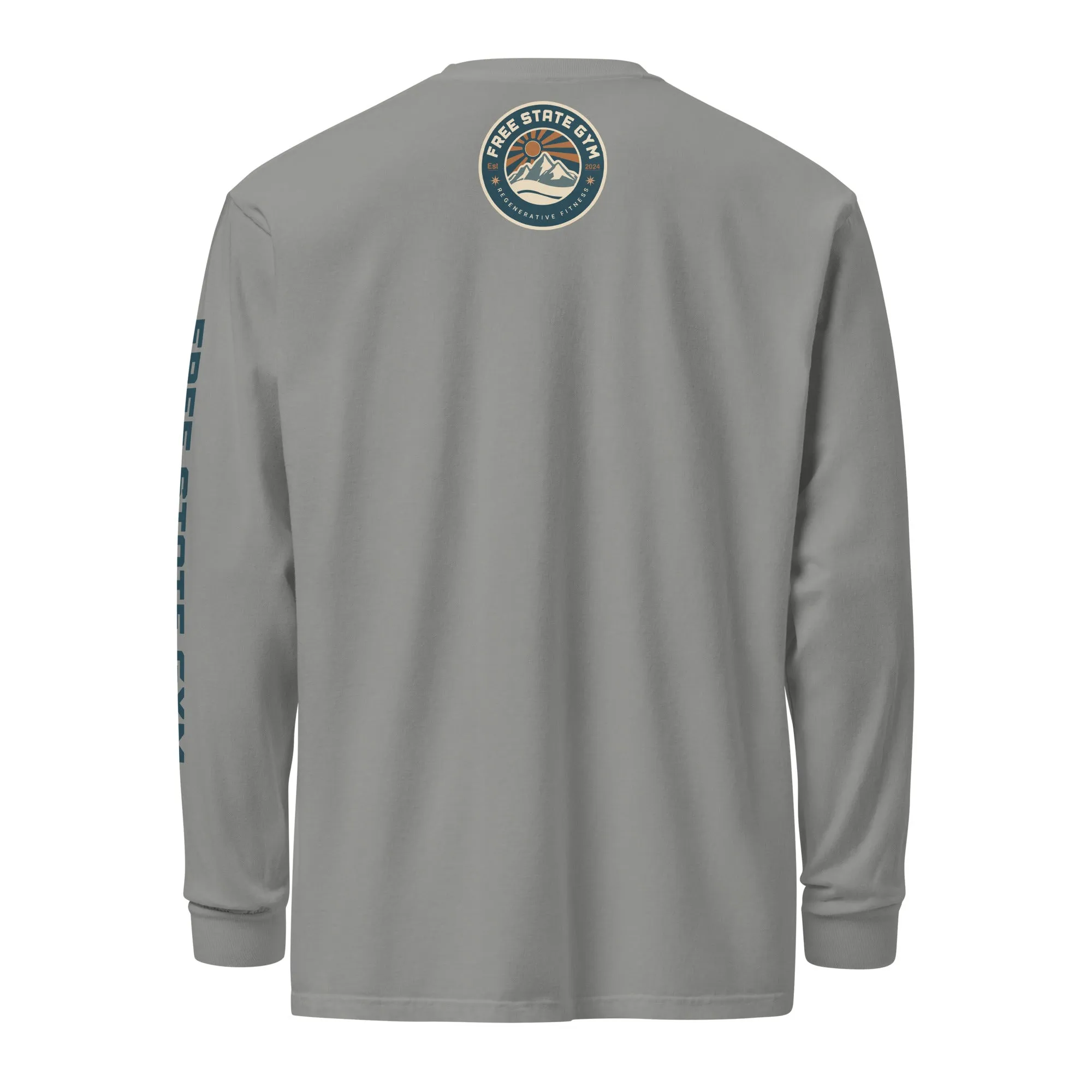 Comfort Colors Long Sleeve | Text on sleeve