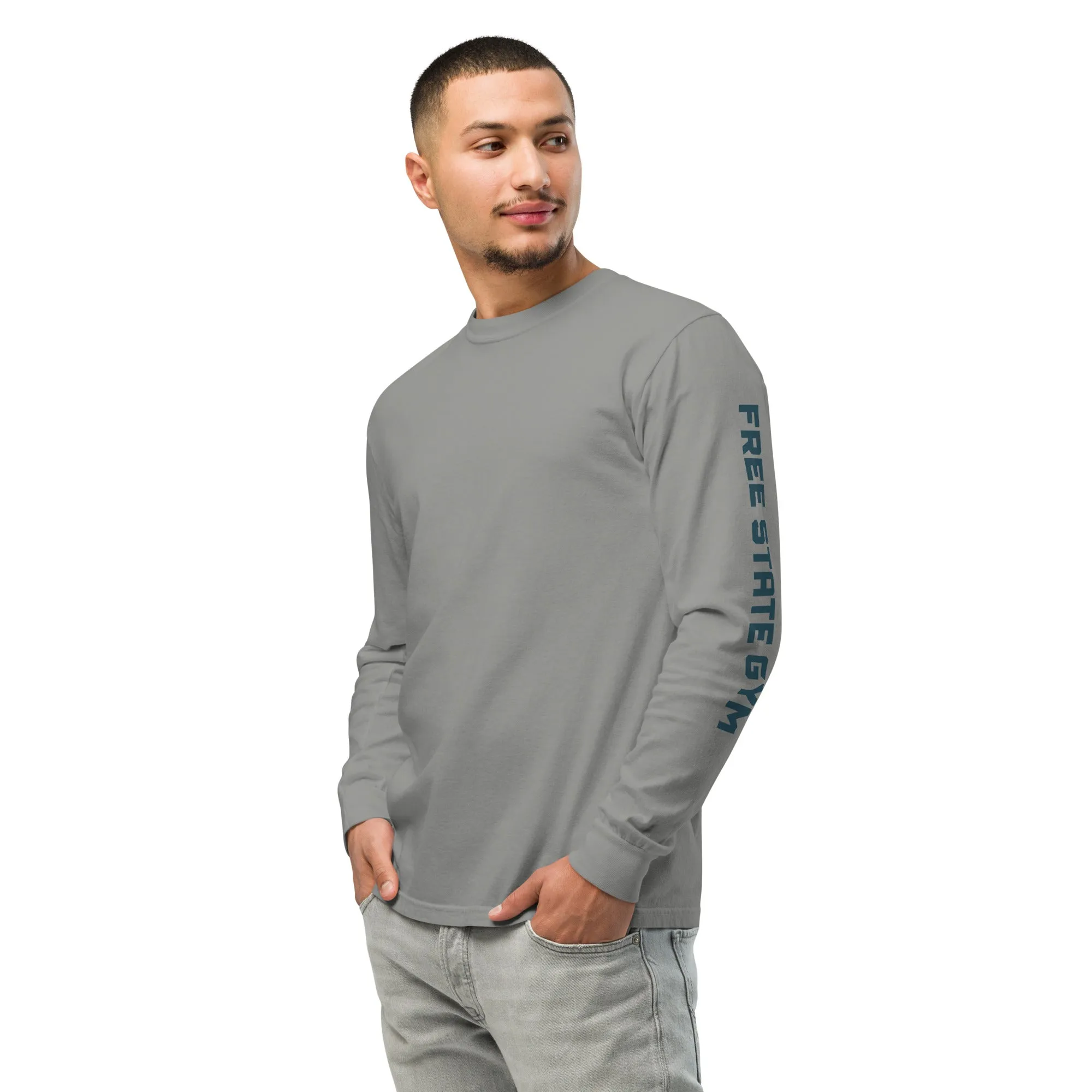 Comfort Colors Long Sleeve | Text on sleeve