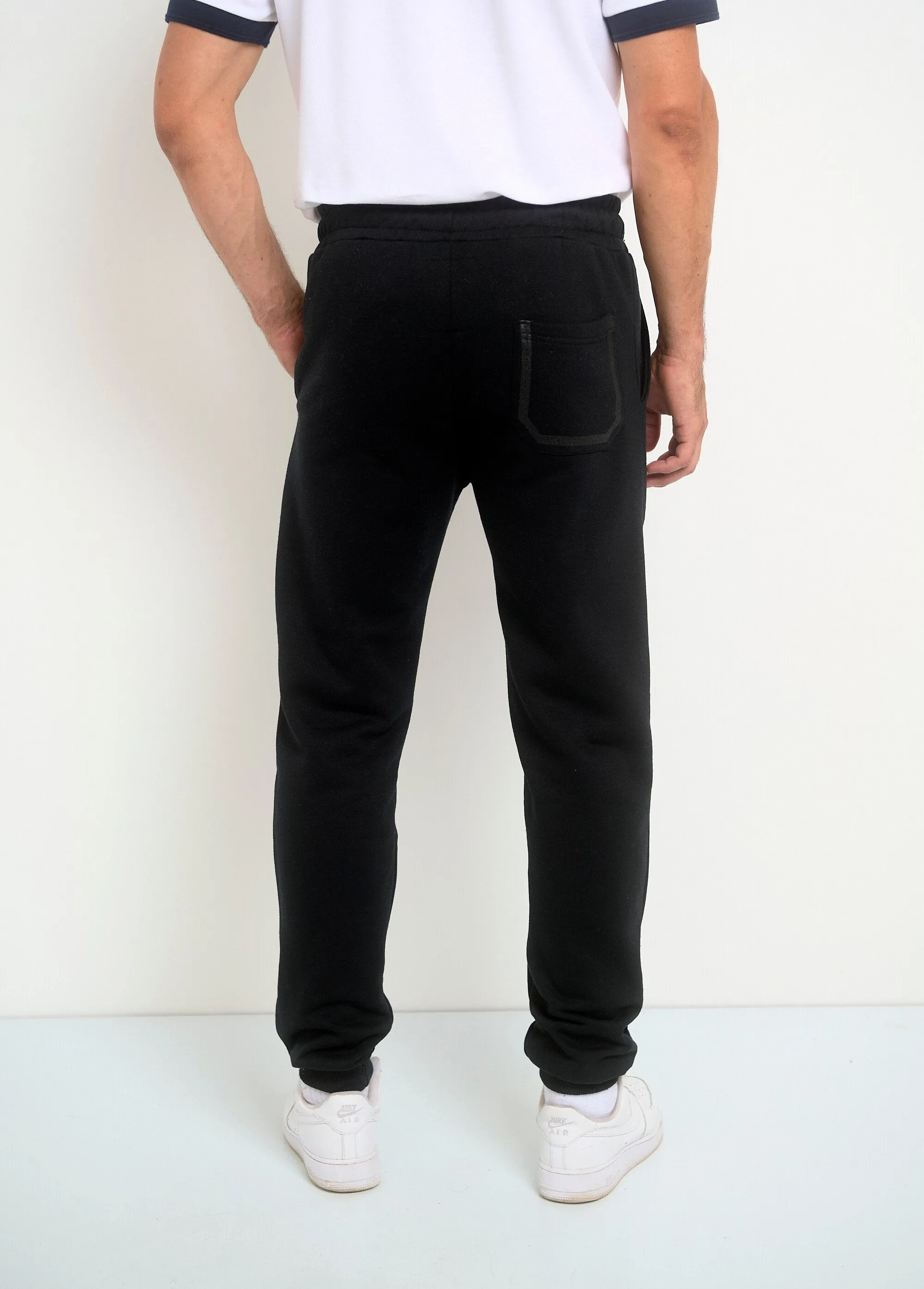 Contrasting tie jogging pants