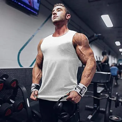 COOFANDY Men's 3 Pack Workout Tank Top Quick Dry Gym Muscle Tee Training Bodybuilding Fitness Sleeveless Shirts