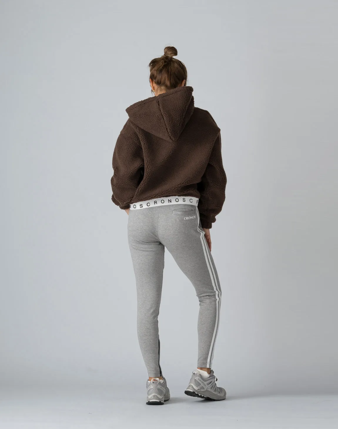 CRONOS WOMEN 2LINE STRETCH PANTS【GRAY】