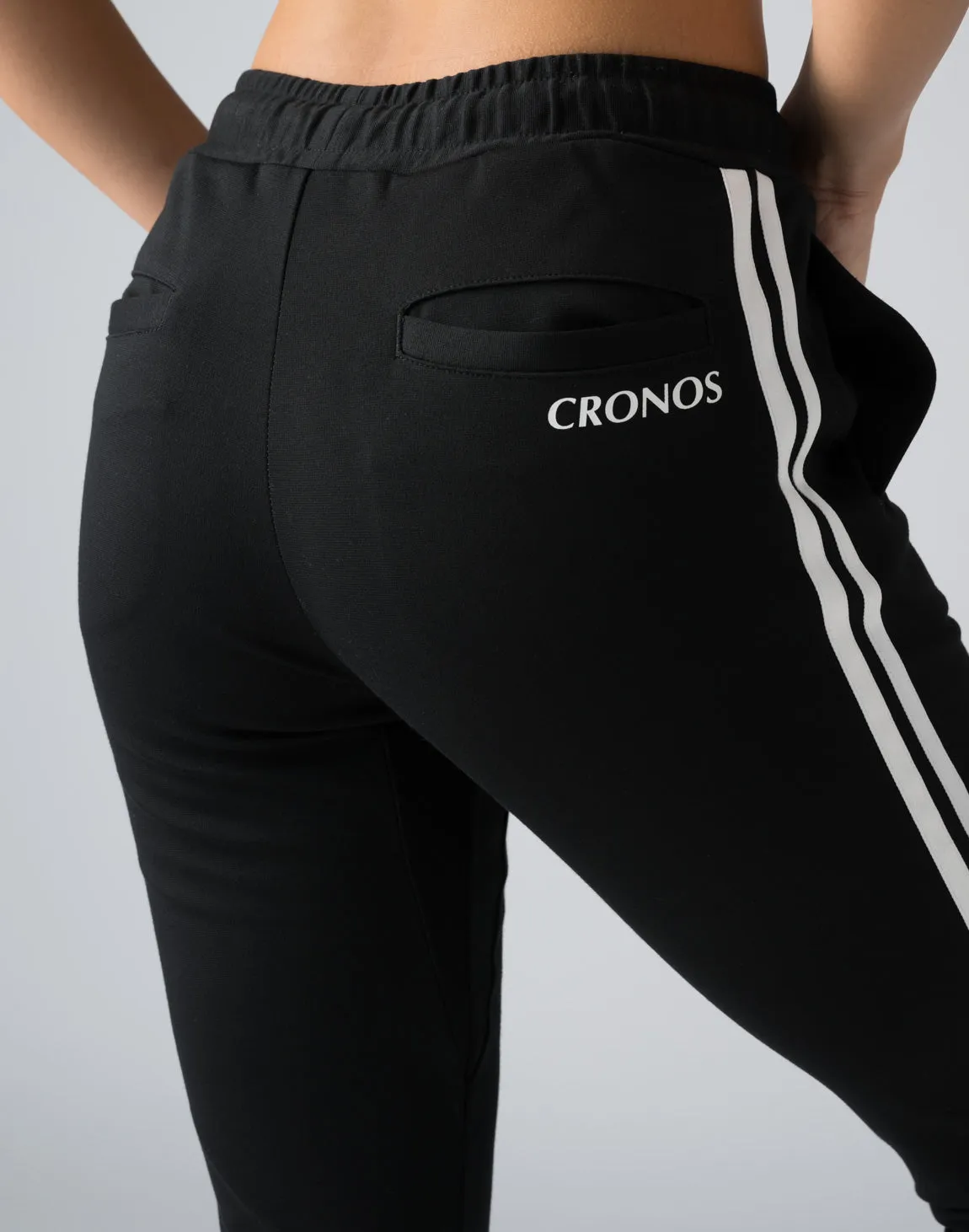 CRONOS WOMEN 2LINE STRETCH PANTS【GRAY】