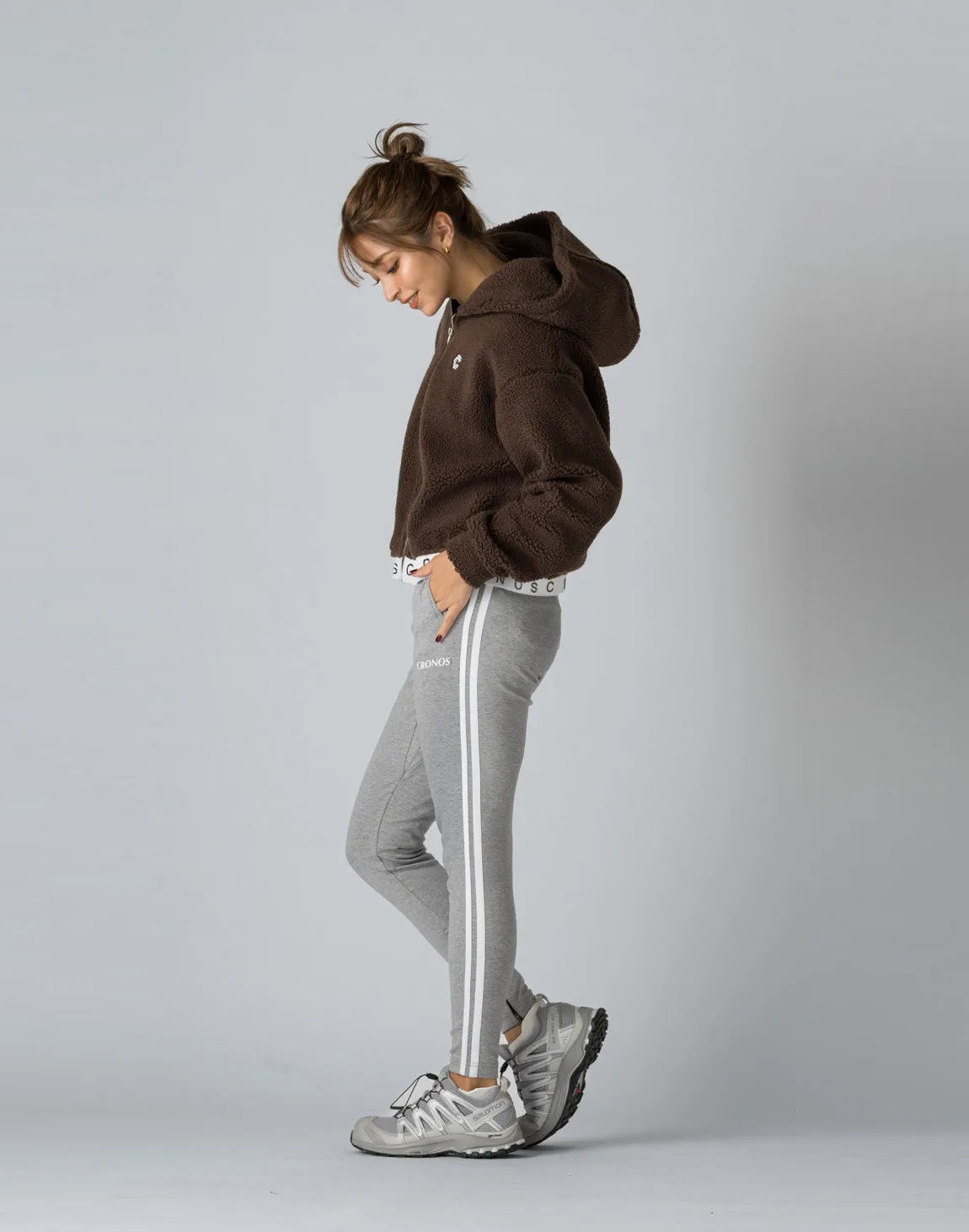 CRONOS WOMEN 2LINE STRETCH PANTS【GRAY】