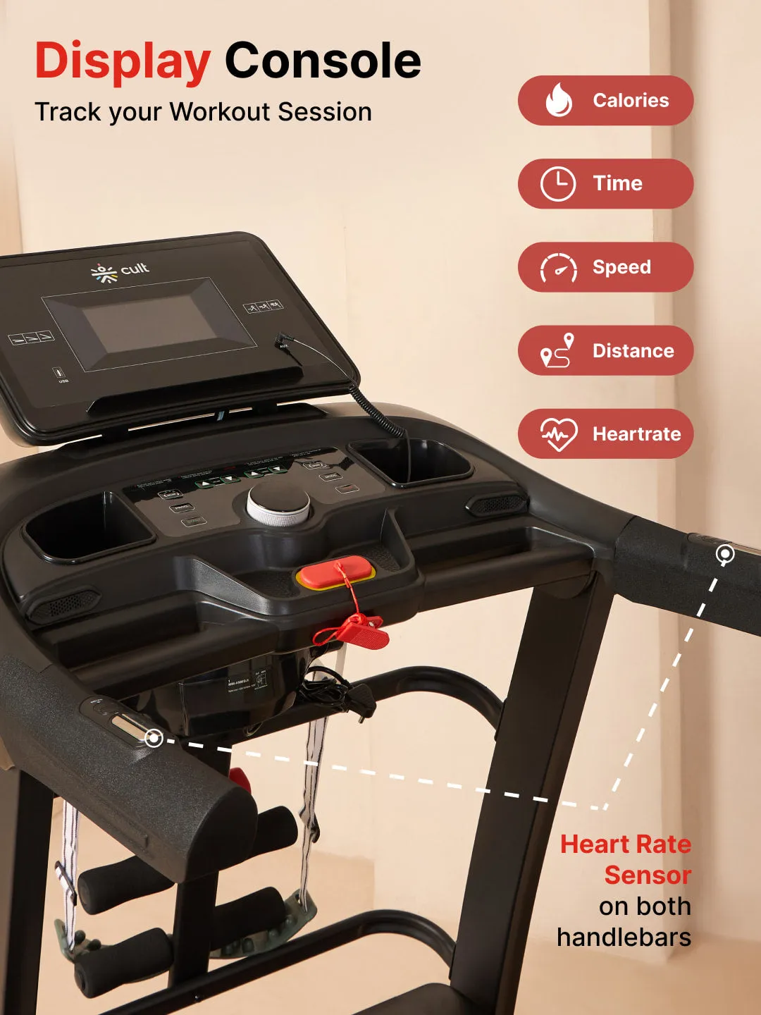 Cultrun M6 Nova 6 HP Peak Treadmill | 15-level Auto-Incline & Massager | Max Weight-140kg | Max Speed-18kmph (with 6 months extended warranty)