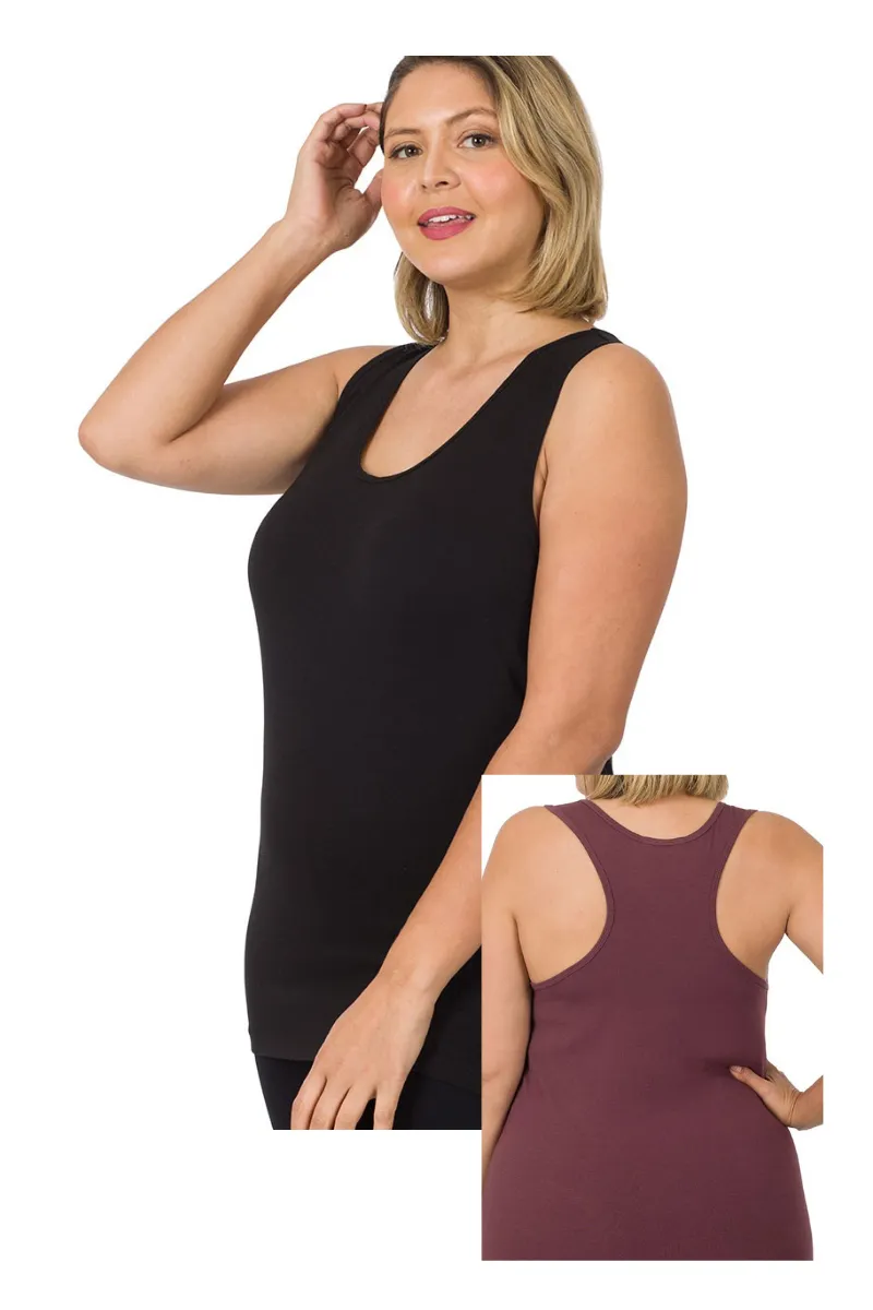 Curvy Black Racerback Tank
